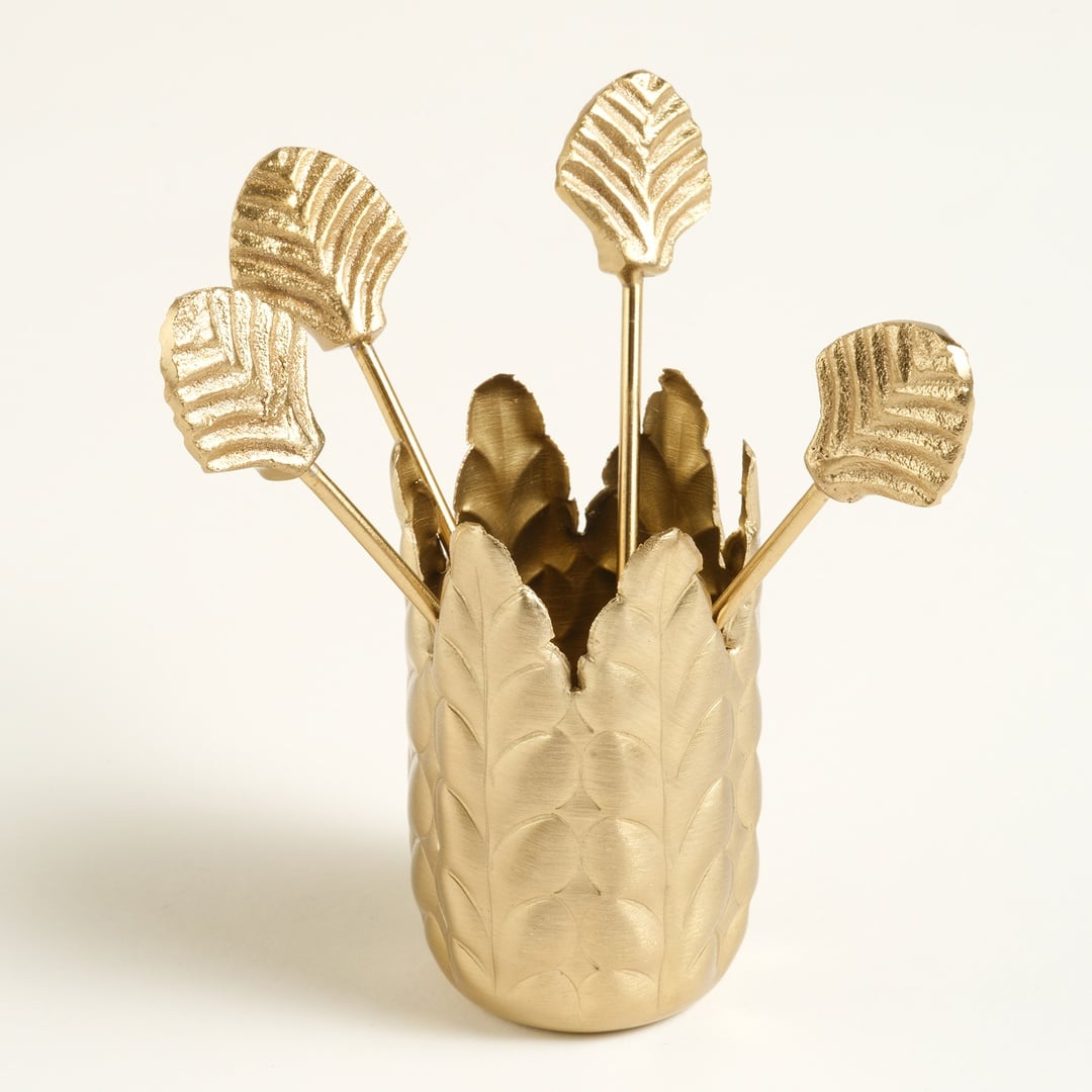 Tanda Çelik Kokteyl Çubukları 5x5x11 Cm Altın