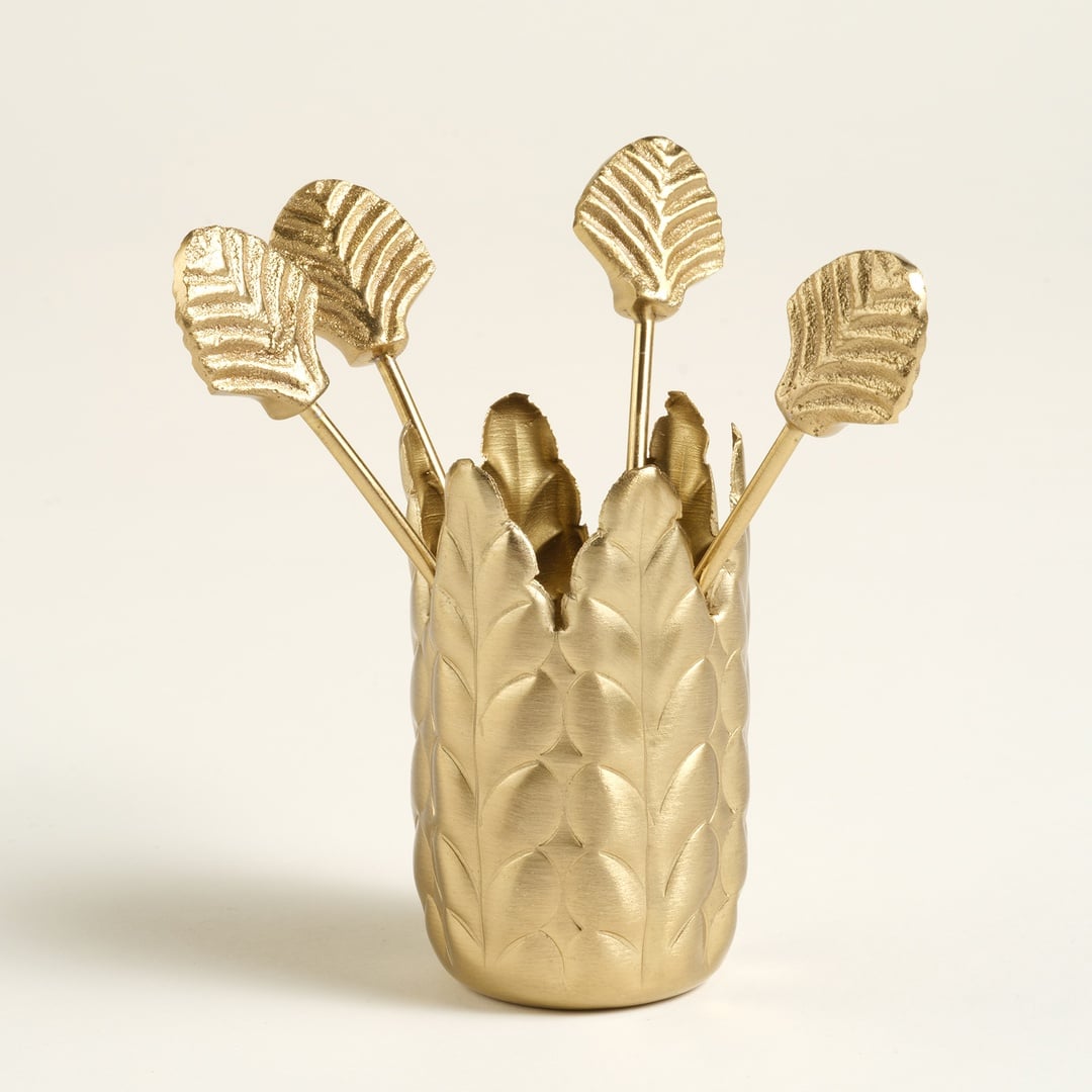 Tanda Çelik Kokteyl Çubukları 5x5x11 Cm Altın