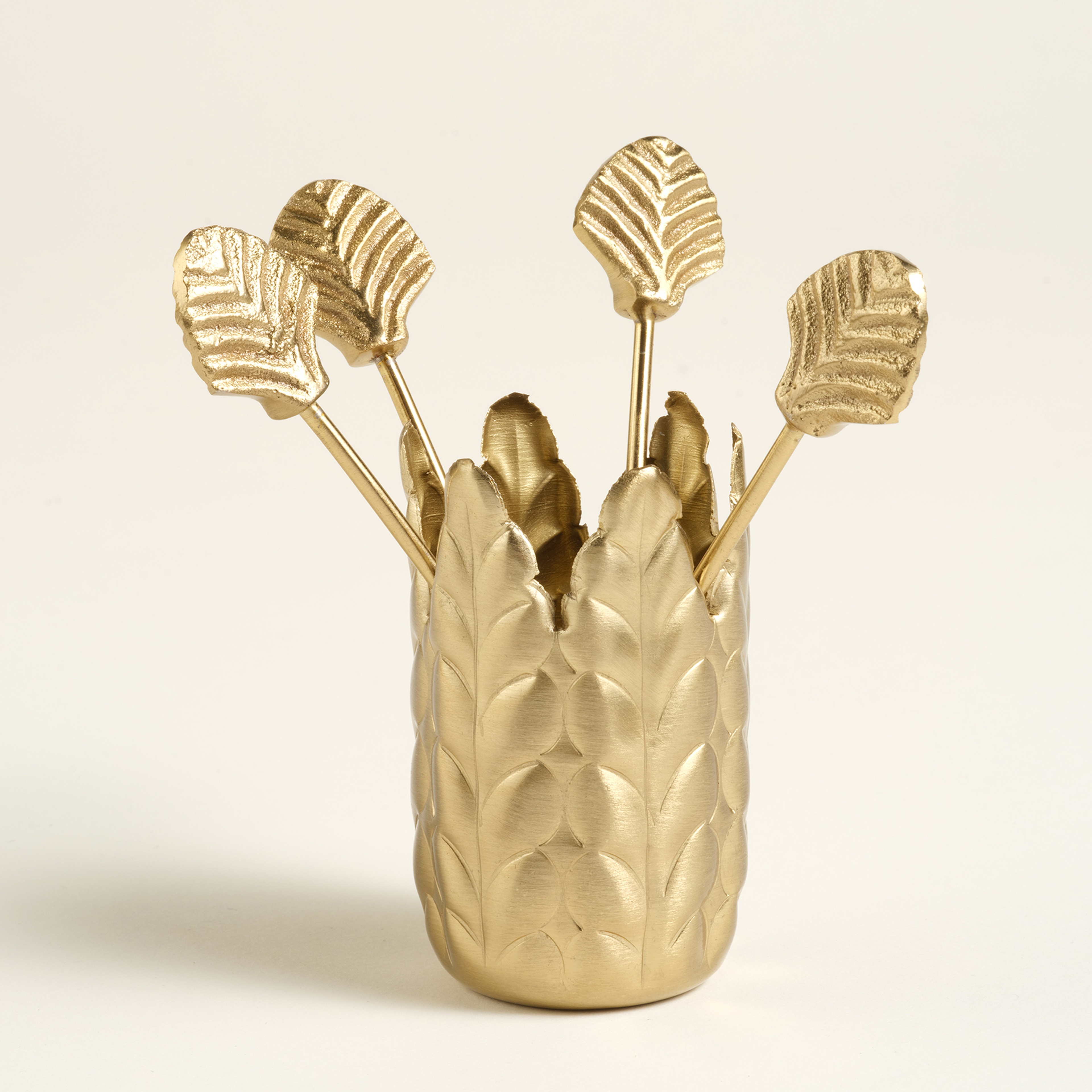 Tanda Çelik Kokteyl Çubukları 5x5x11 Cm Altın