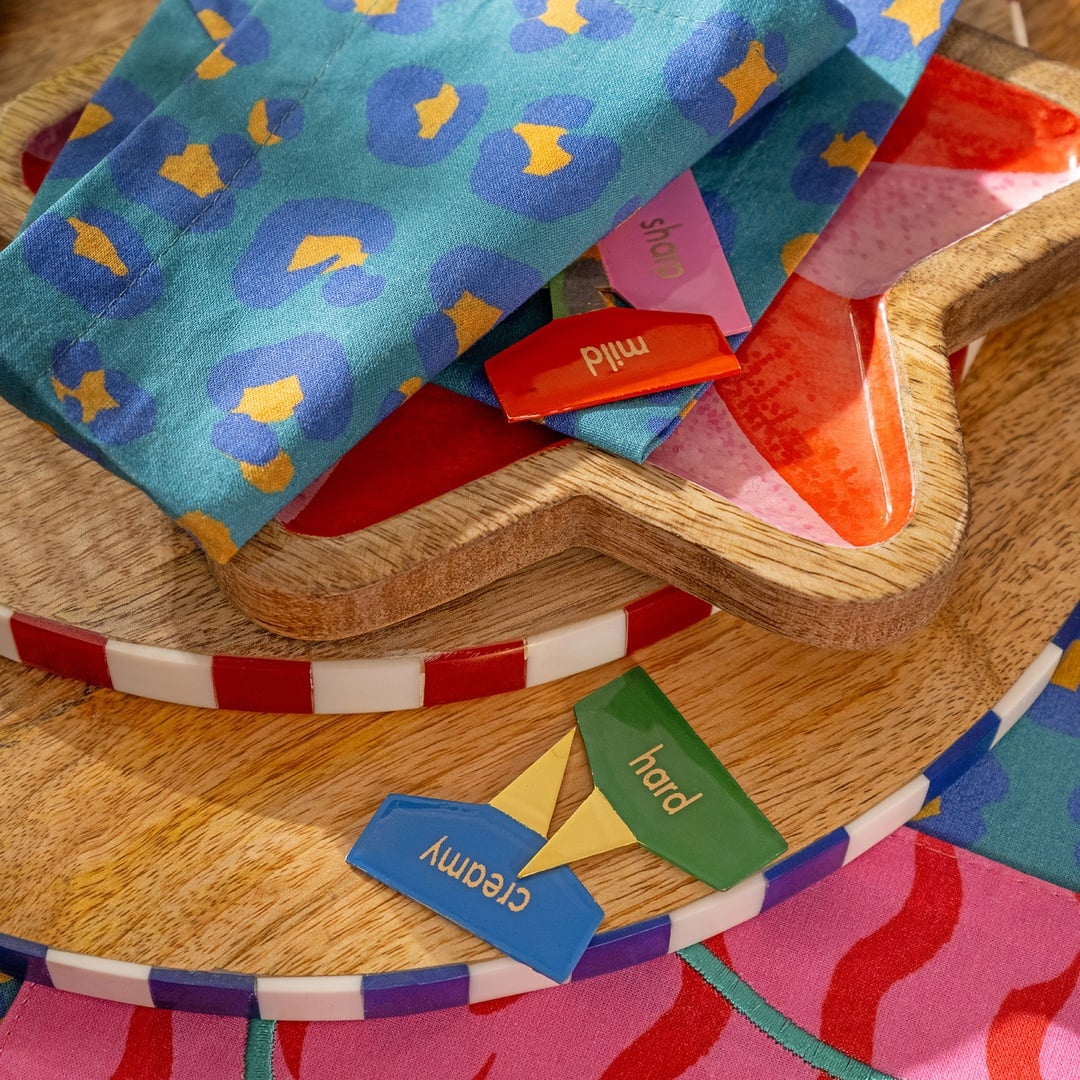 Tanda Çelik Servis Seti 4x4 Cm Altın - Renkli