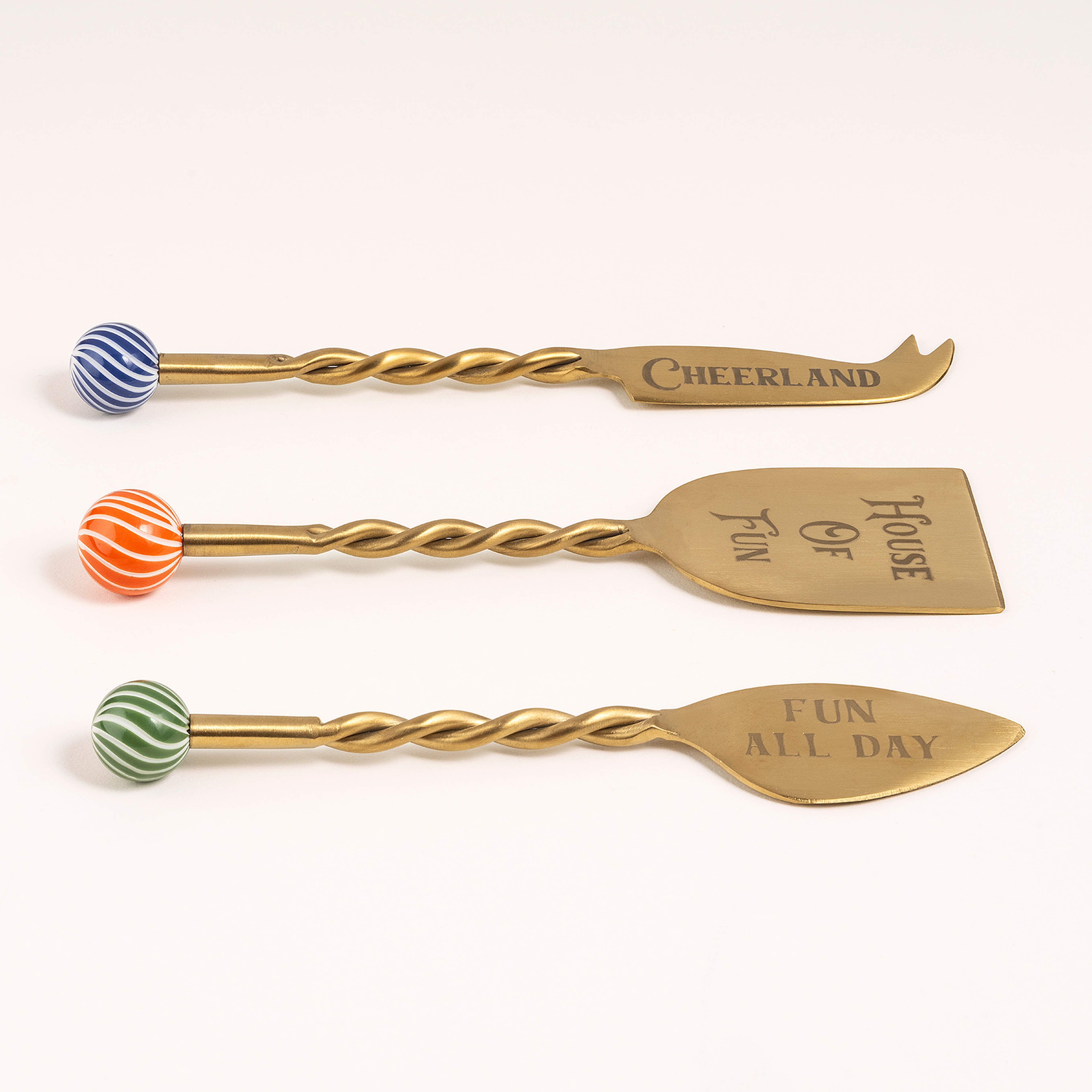 Rampur Çelik - Pirinç Servis Seti 16x4 Cm Altın - Renkli