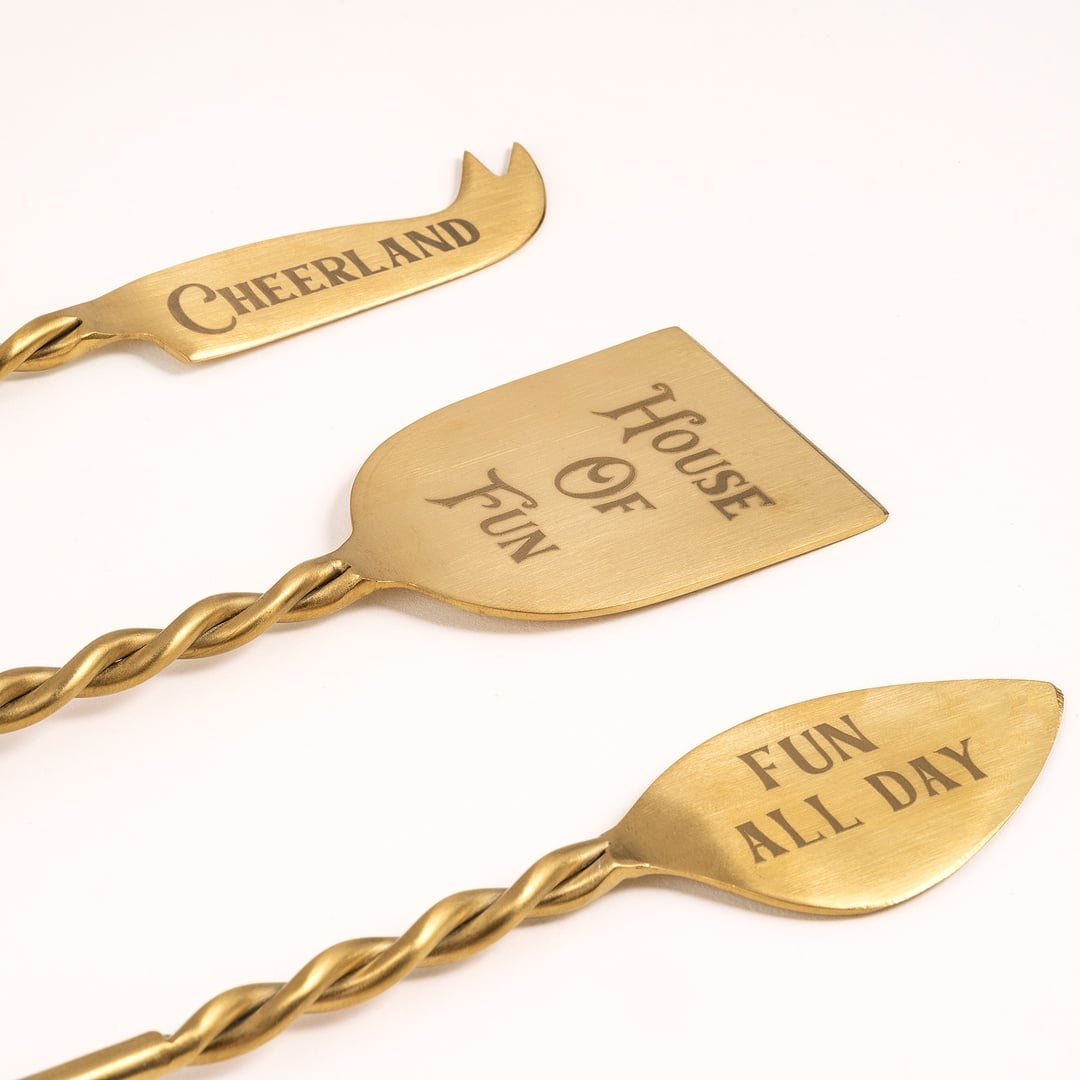 Rampur Çelik - Pirinç Servis Seti 16x4 Cm Altın - Renkli