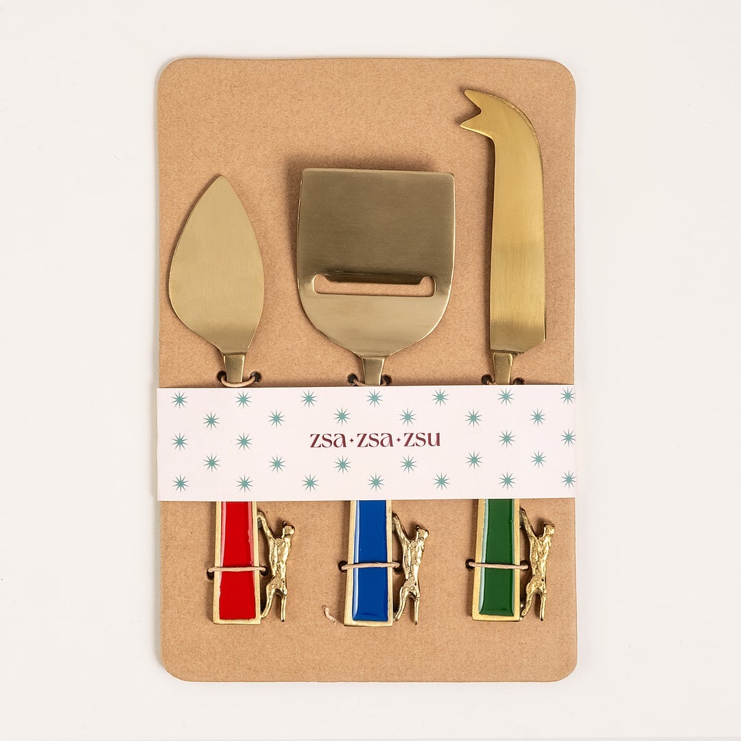 Rampur Çelik - Pirinç Servis Seti 6x17x1 Cm Altın - Renkli