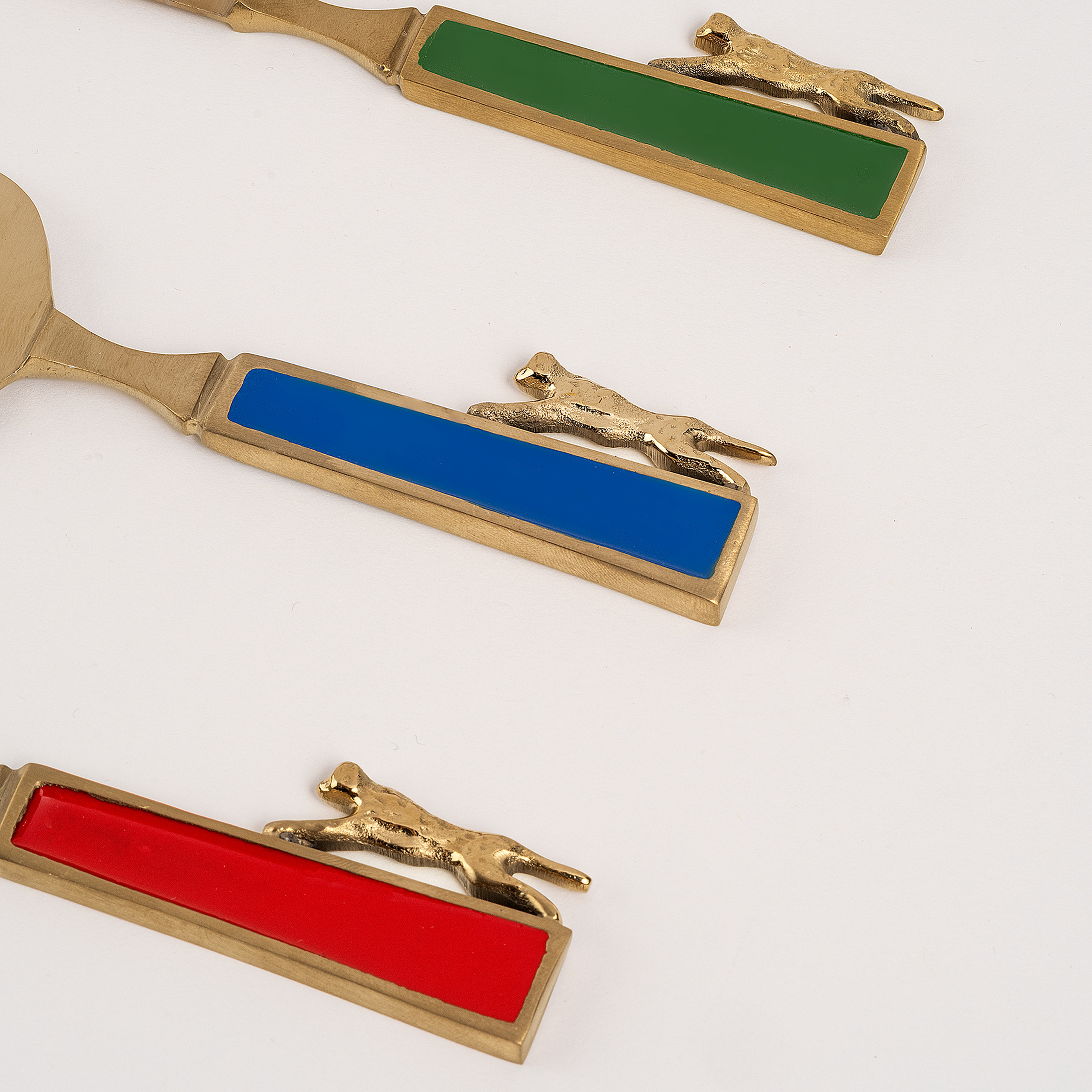 Rampur Çelik - Pirinç Servis Seti 6x17x1 Cm Altın - Renkli