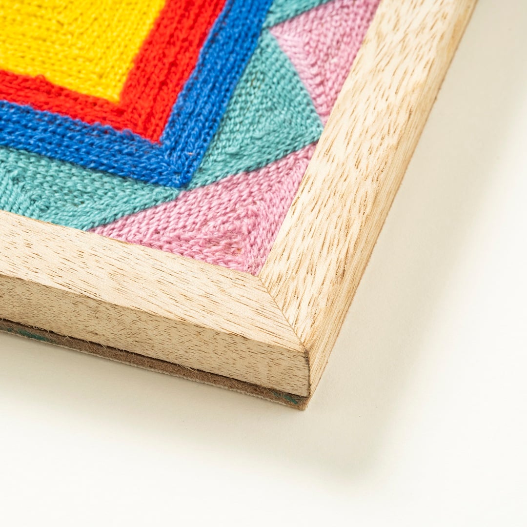 Rajpath Nakışlı Ağaç Dekoratif Duvar Panosu 20x50 Cm Renkli