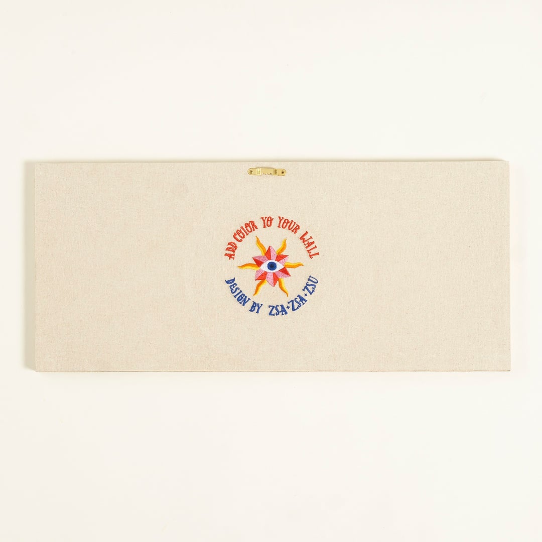 Rajpath Nakışlı Ağaç Dekoratif Duvar Panosu 20x50 Cm Renkli