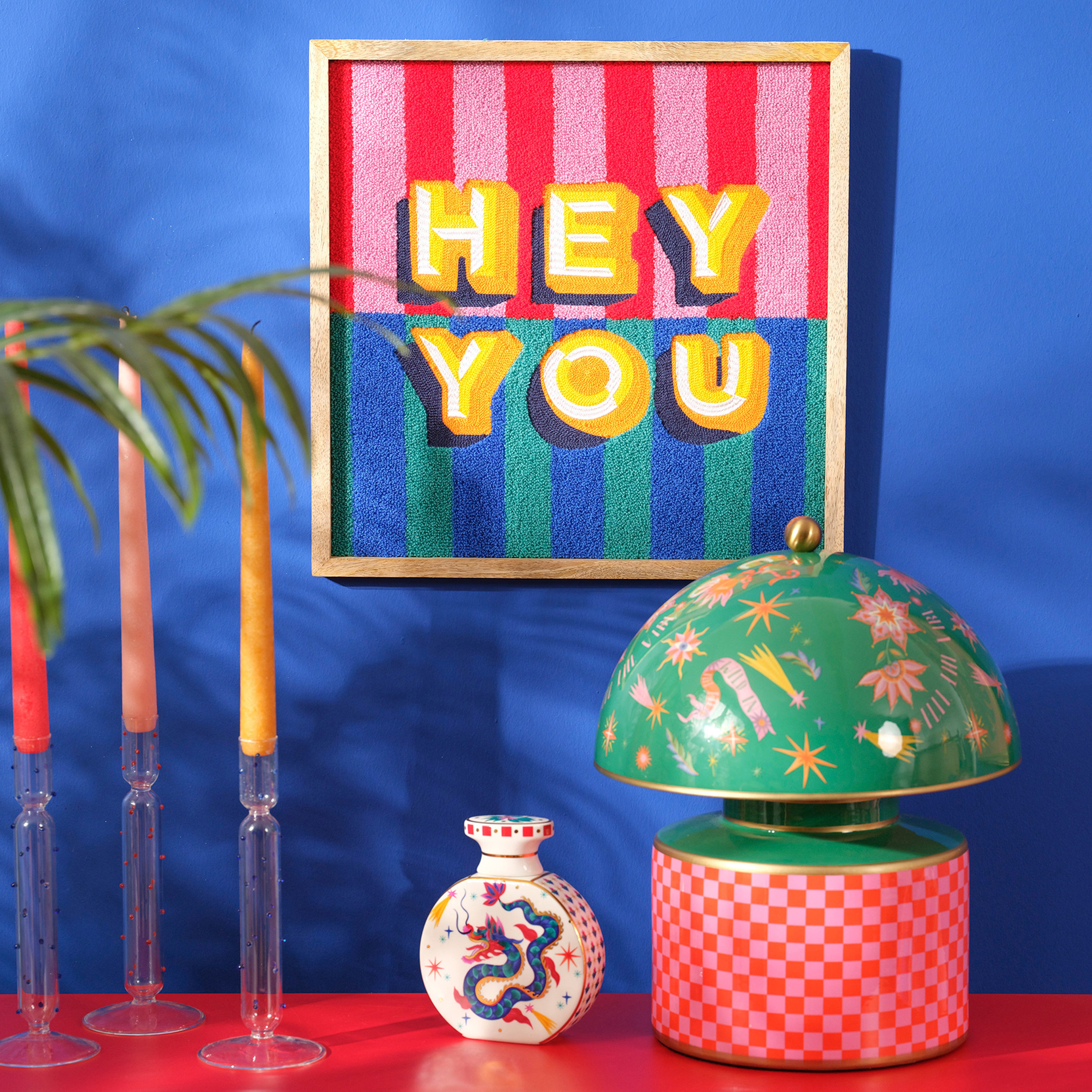 Rajpath Nakışlı Ağaç Dekoratif Duvar Panosu 35x35 Cm Renkli