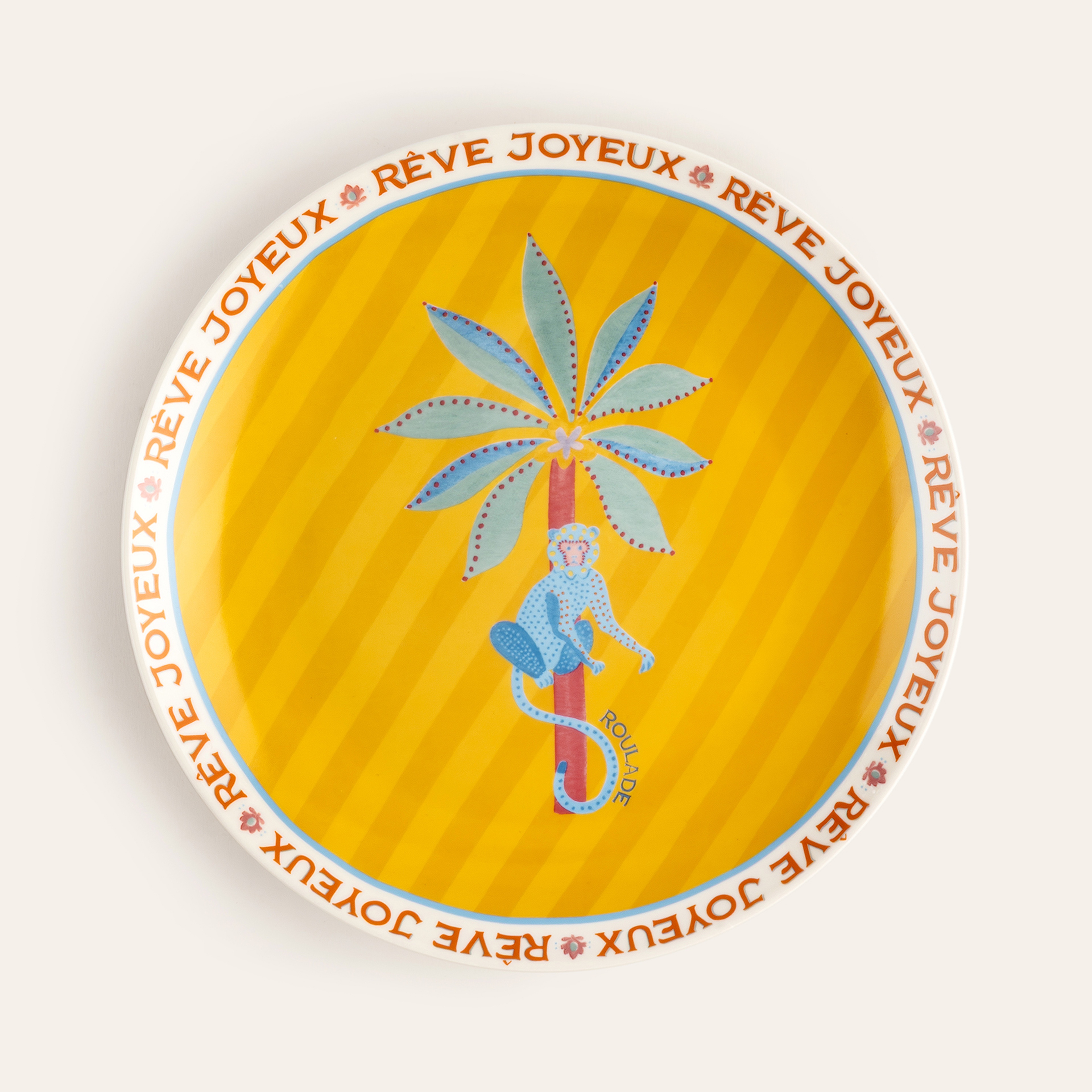 Luohu Porselen Pasta Tabağı 21 Cm Renkli