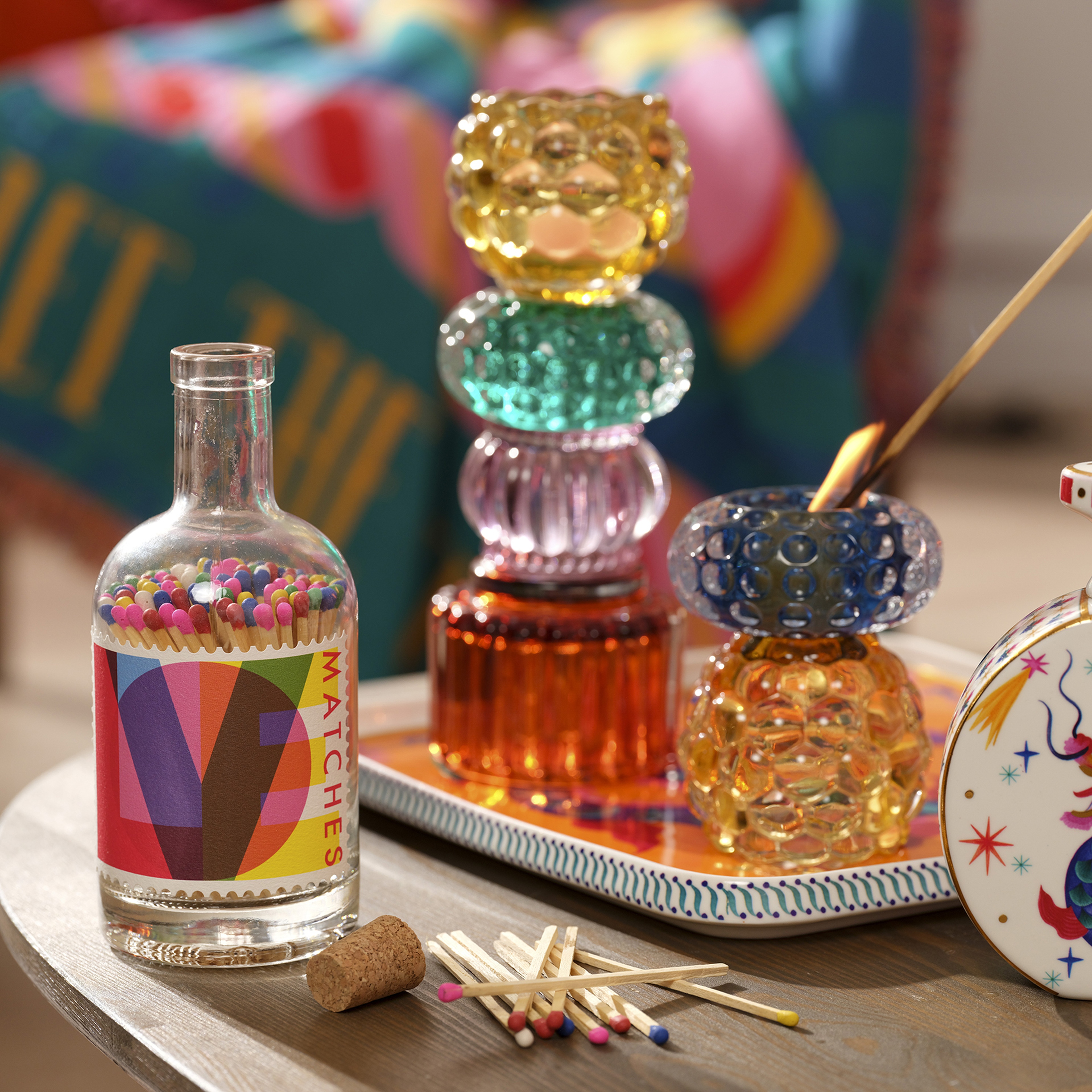 Love Stamp Ahşap Hediyelik Eşya 19x8x8 Cm Renkli