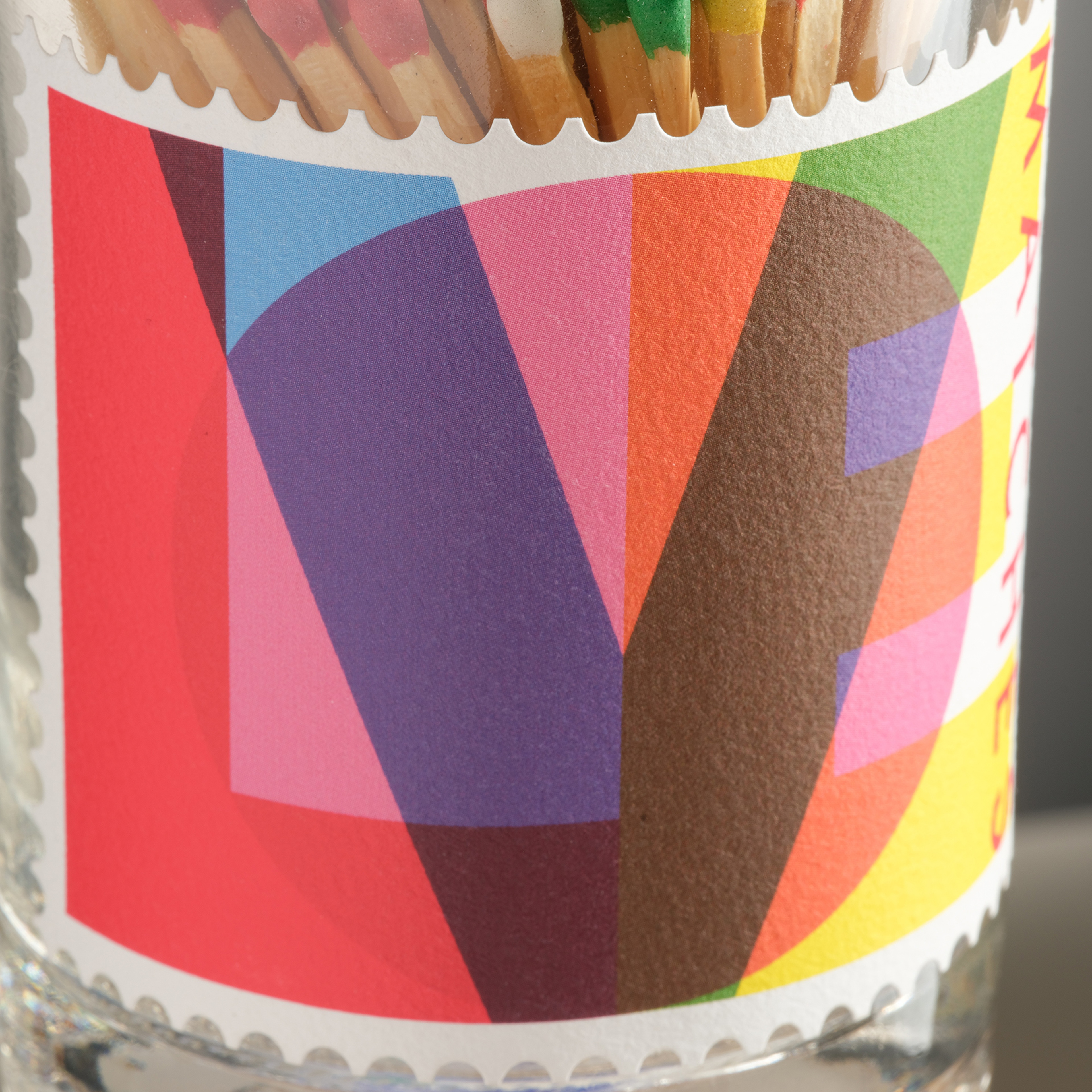 Love Stamp Ahşap Hediyelik Eşya 19x8x8 Cm Renkli