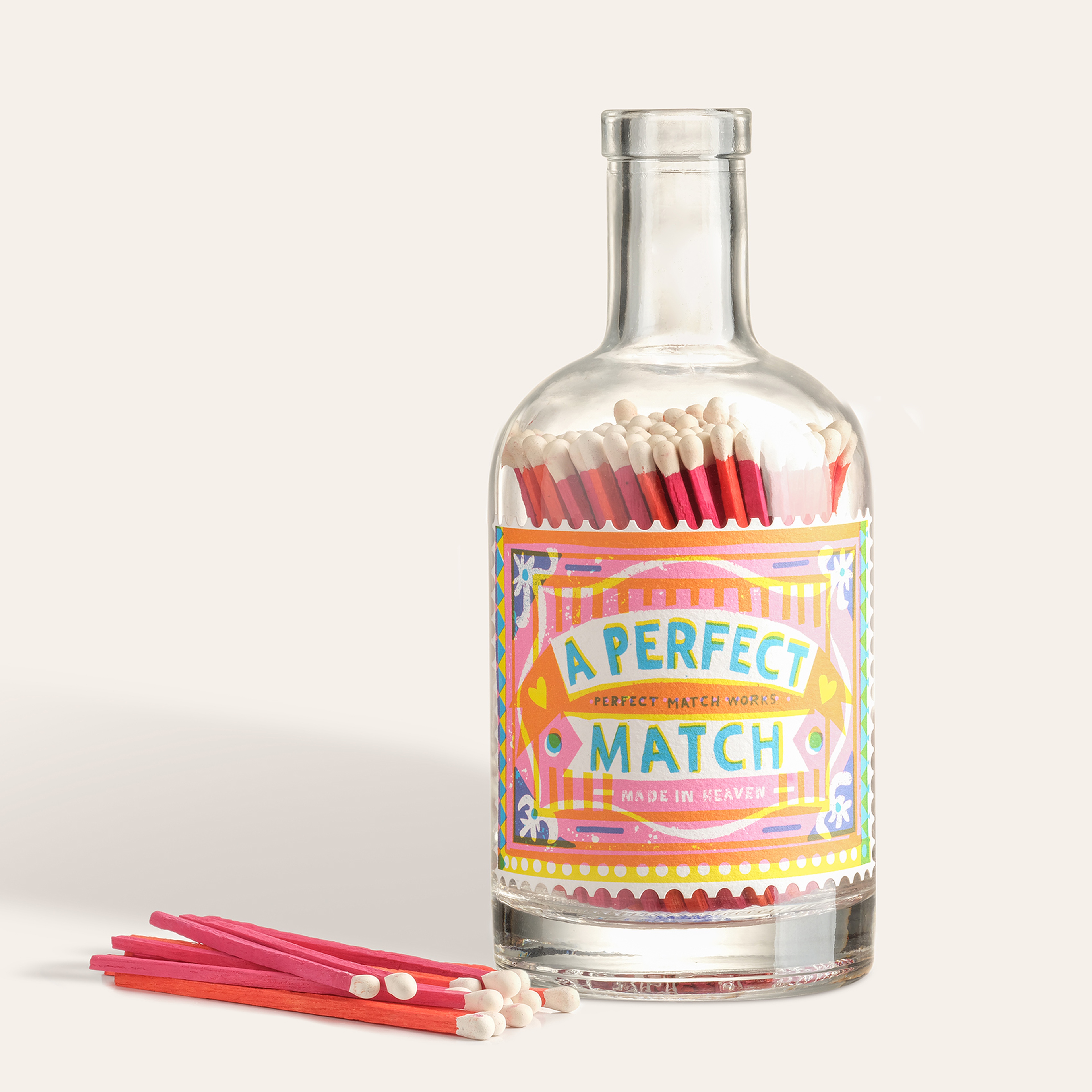 A Perfect Match Stamp Ahşap Hediyelik Eşya 19x8x8 Cm Renkli