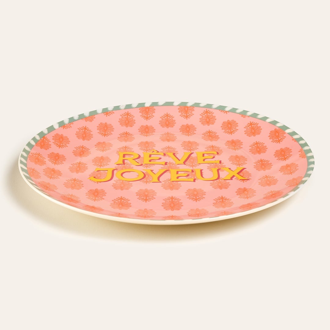 Luohu Porselen Yemek Tabağı 27 Cm Renkli