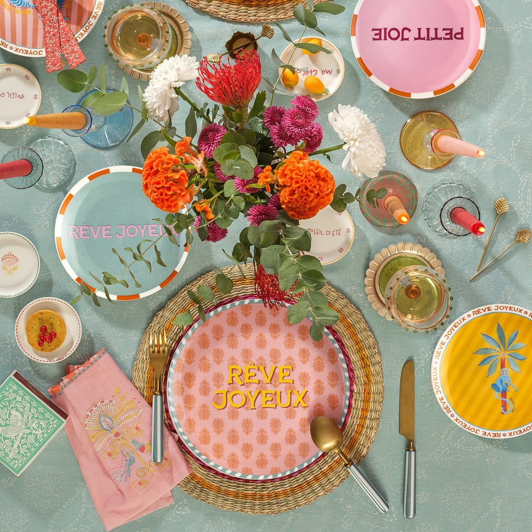 Luohu Porselen Yemek Tabağı 27 Cm Renkli