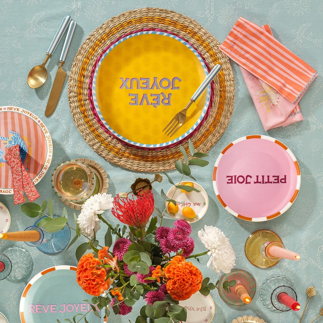 Luohu Porselen Yemek Tabağı 27 Cm Renkli