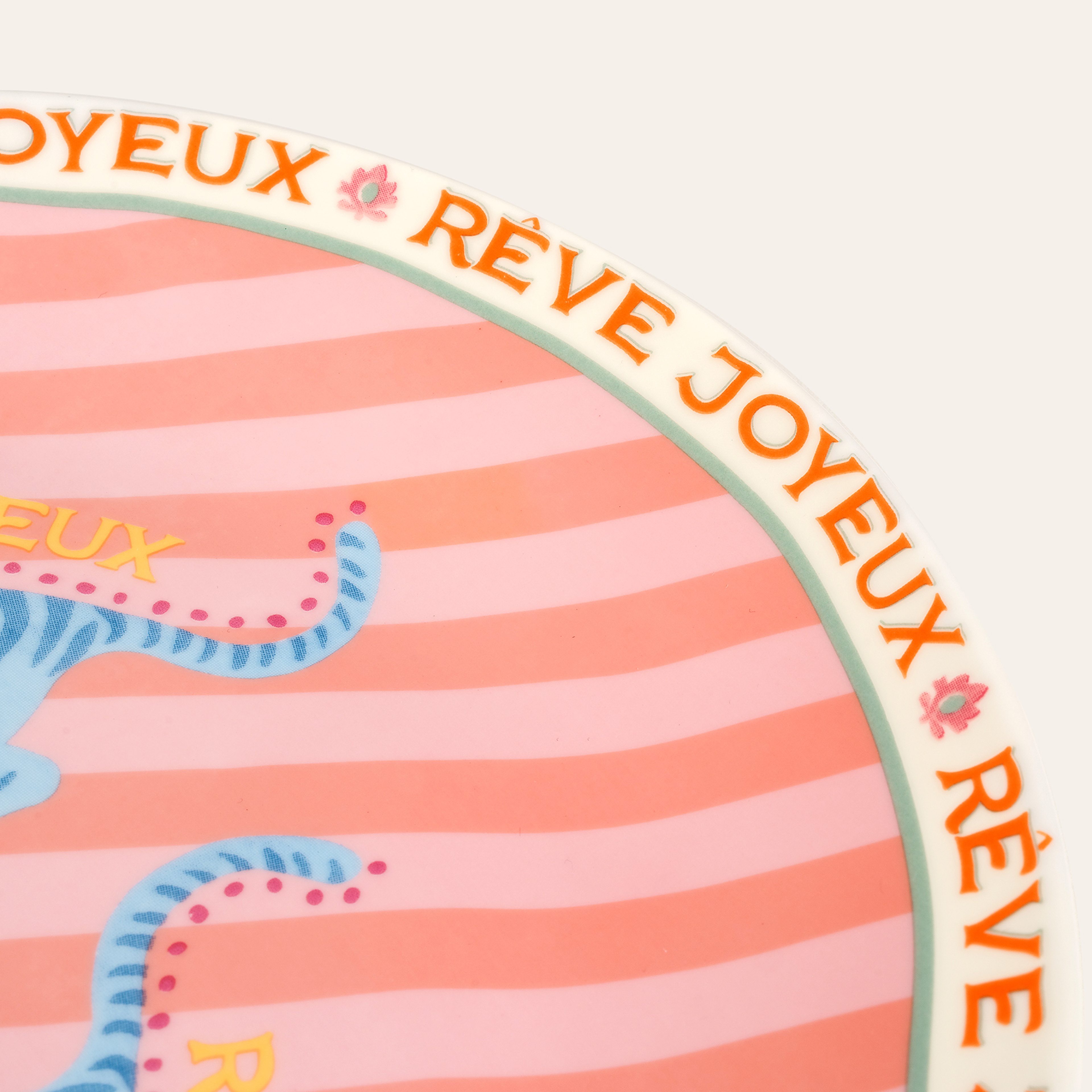 Luohu Porselen Pasta Tabağı 21 Cm Renkli