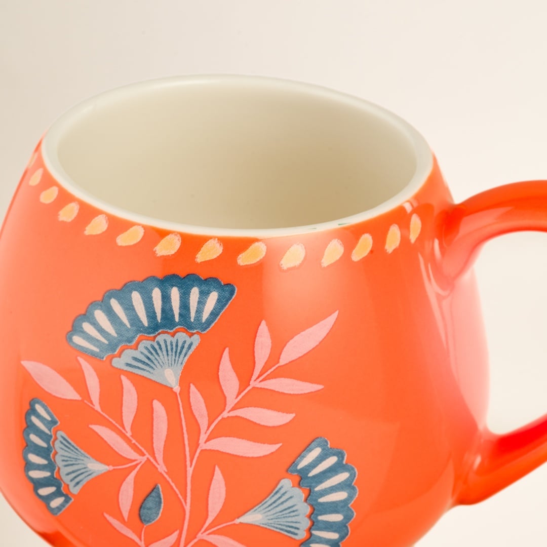 Luohu Porselen Kupa 400 Ml Turuncu