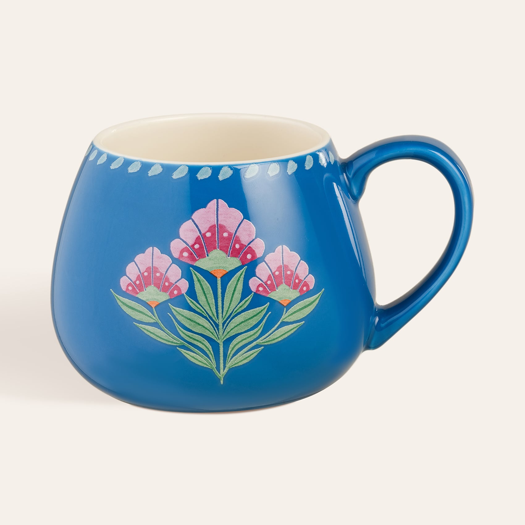 Luohu Porselen Kupa 400 Ml Mavi