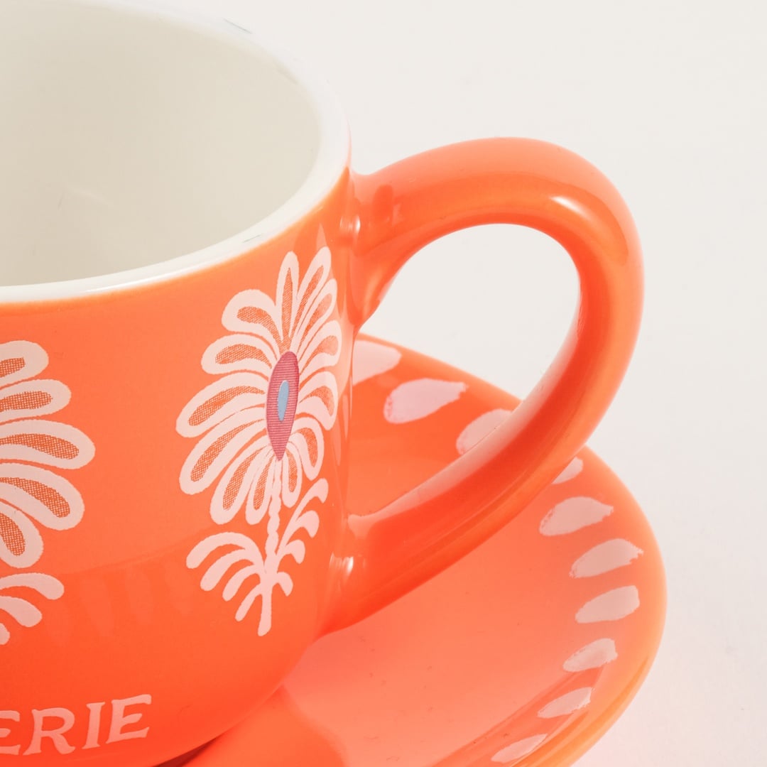 Luohu Porselen Kahve Seti 90 Ml Turuncu