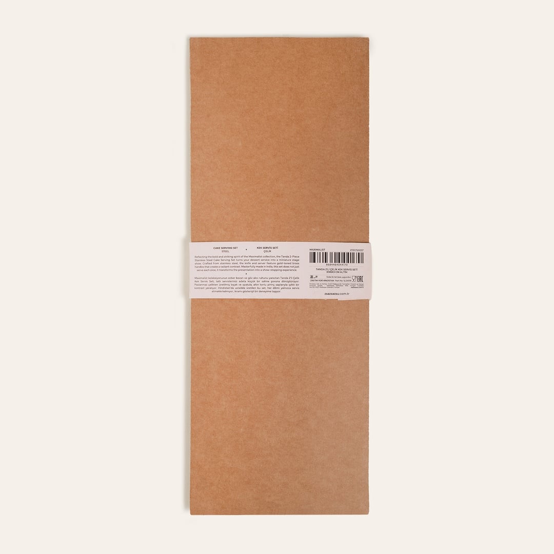 Tanda Çelik Servis Seti 31x6x3 Cm Altın