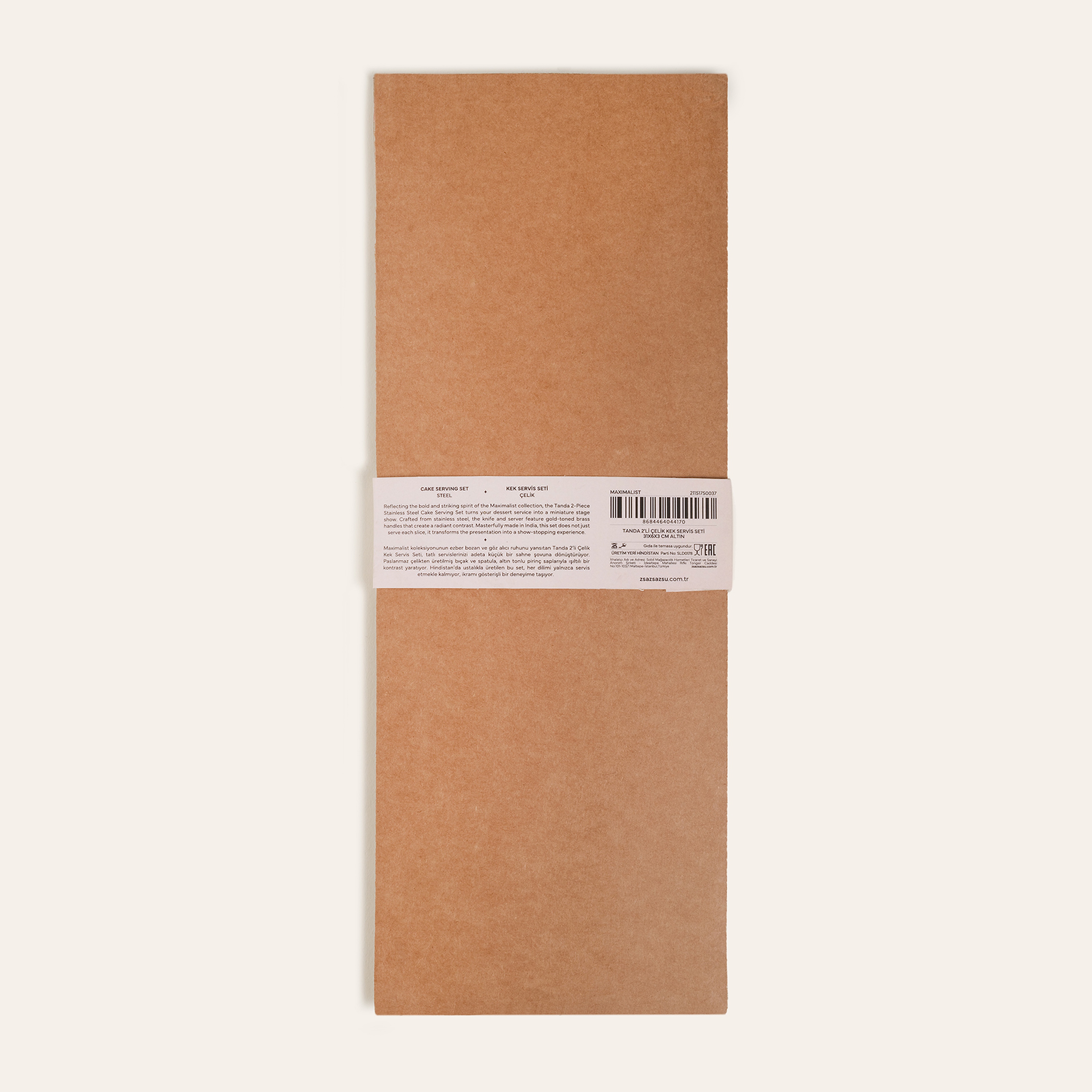 Tanda Çelik Servis Seti 31x6x3 Cm Altın