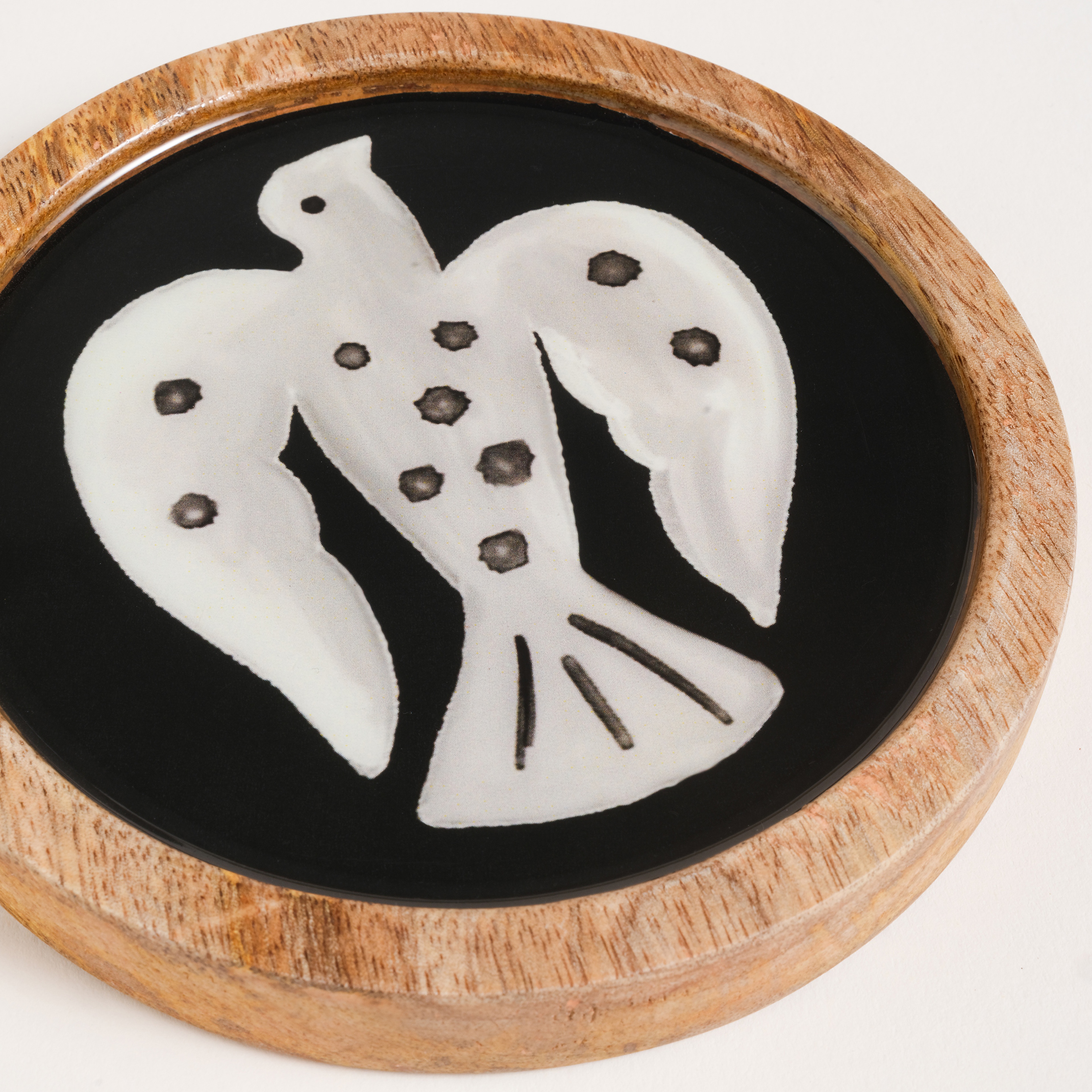 Lakrı Mango Ağacı Bardak Altlığı 12x12 Cm Sarı