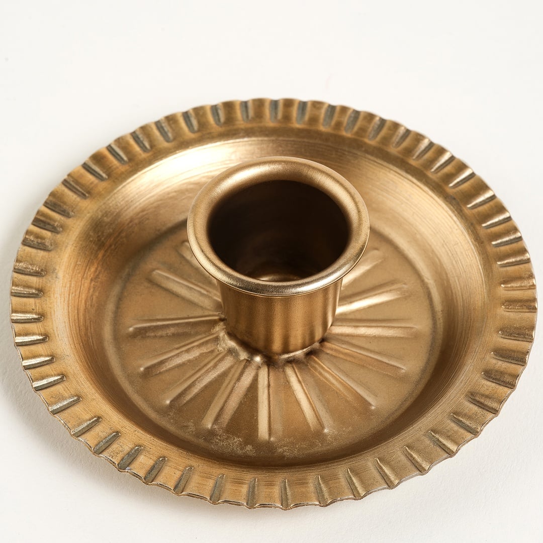 Lotus Antik Pirinç Demir Dekoratif Obje 8.5x3 Cm