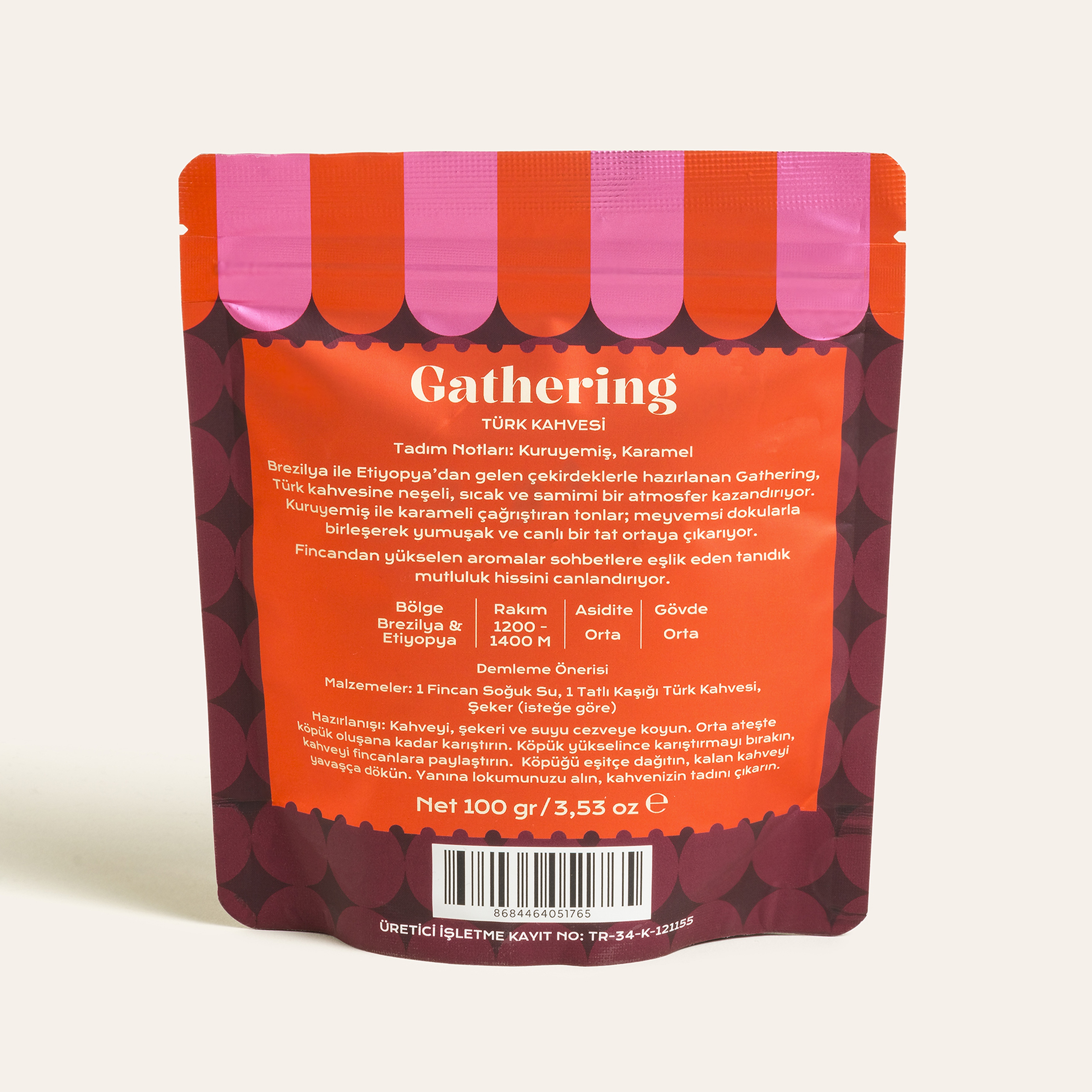 Gatherıng - Türk Kahvesi Paket 100 Gr