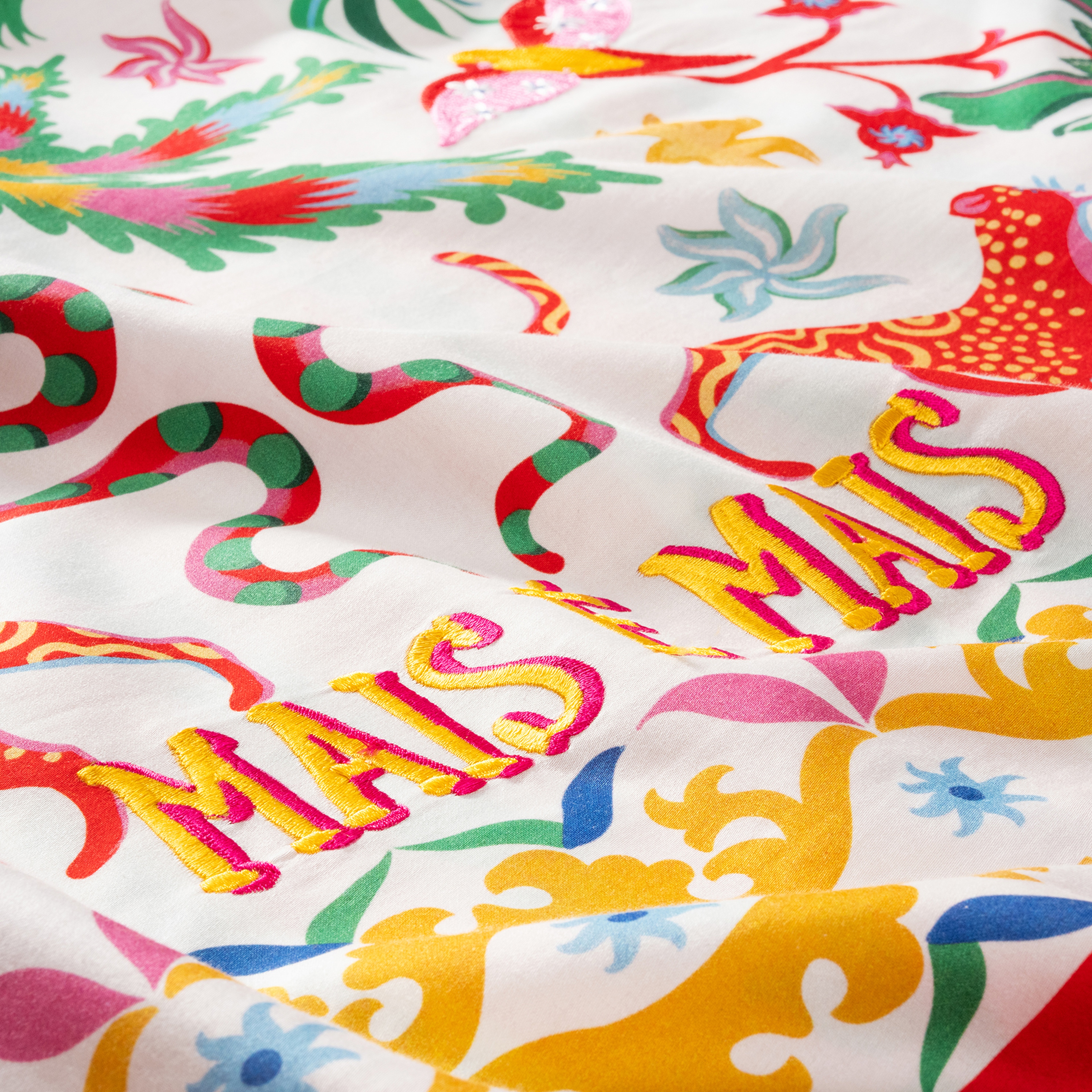 Lahor Renkli Pamuk Saten Nevresim Seti