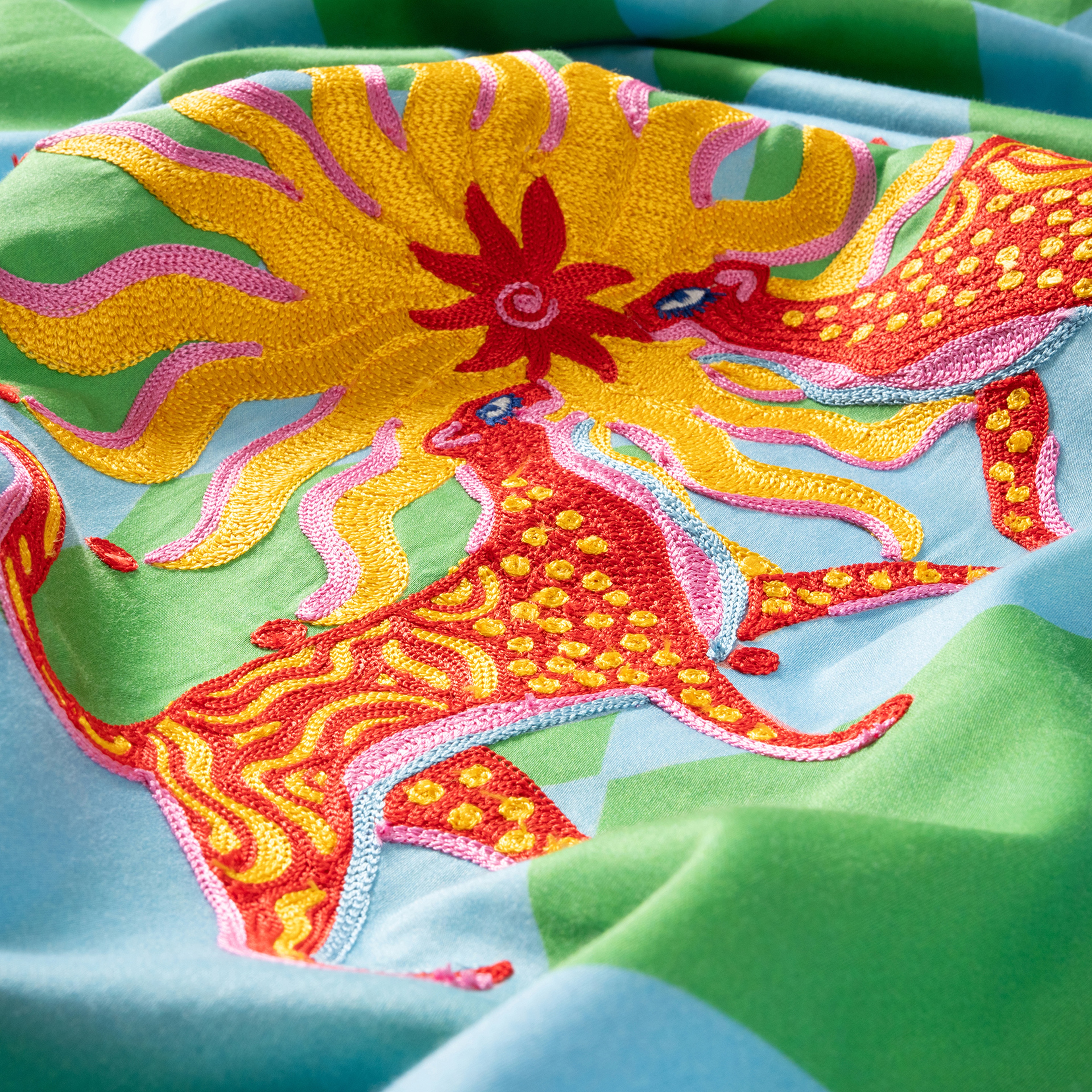 Lahor Yeşil E.kıng Sıze Pamuk Saten Nevresim Seti