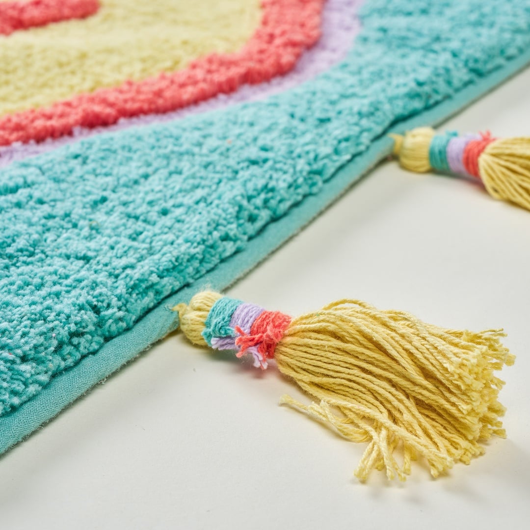 Punjab Pamuk Banyo Paspası 60x90 Cm Sarı - Yeşil