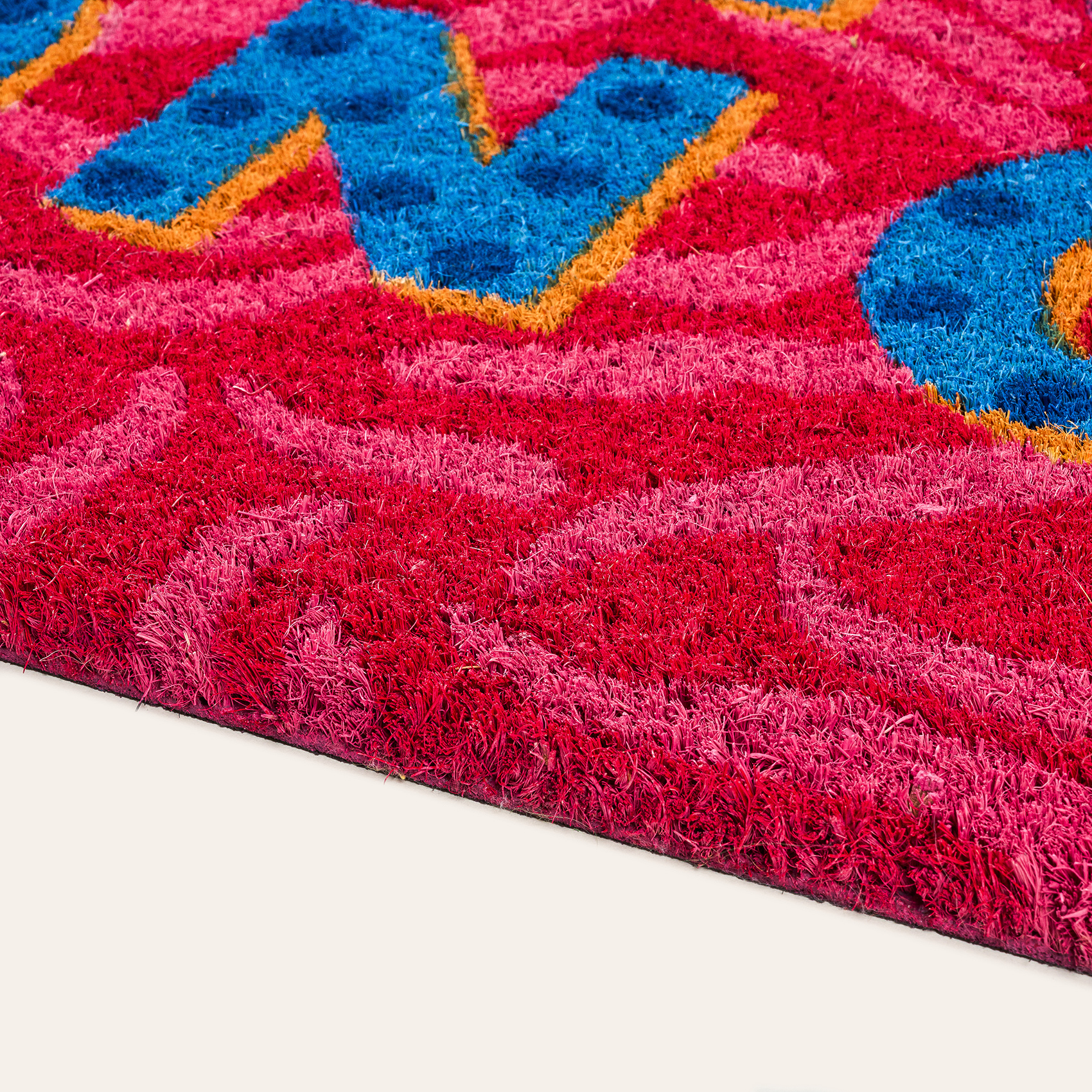 Kerala Coır Kapı Önü Paspası 45x75 Cm Kırmızı