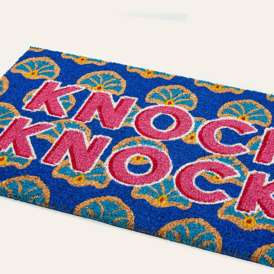 Kerala Coır Kapı Önü Paspası 45x75 Cm Mavi