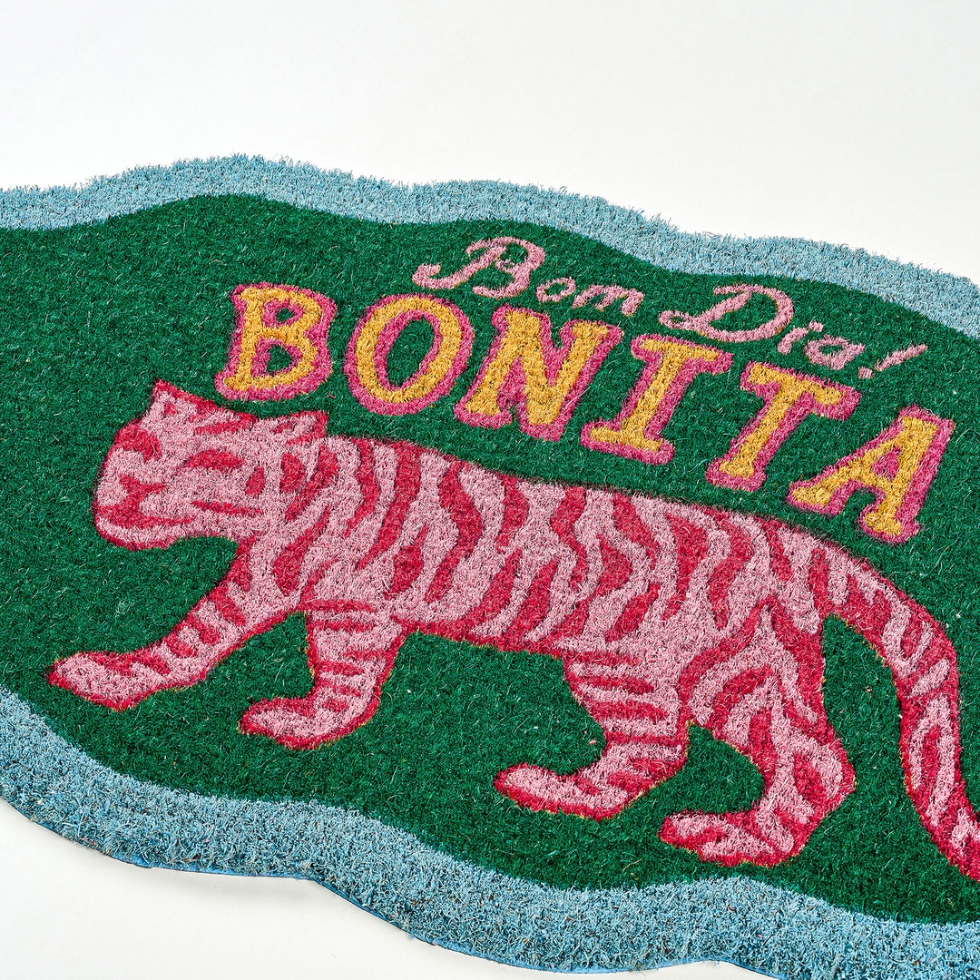 Kerala Coır Kapı Önü Paspası 45x75 Cm Koyu Yeşil