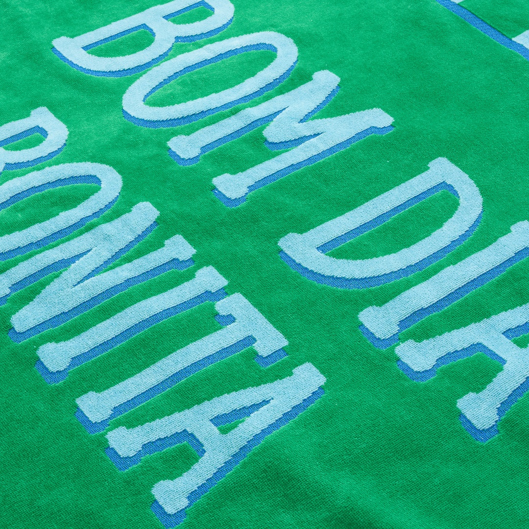 Tabea Pamuk Kadife Plaj Havlusu 90x150 Cm Yeşil - Mavi