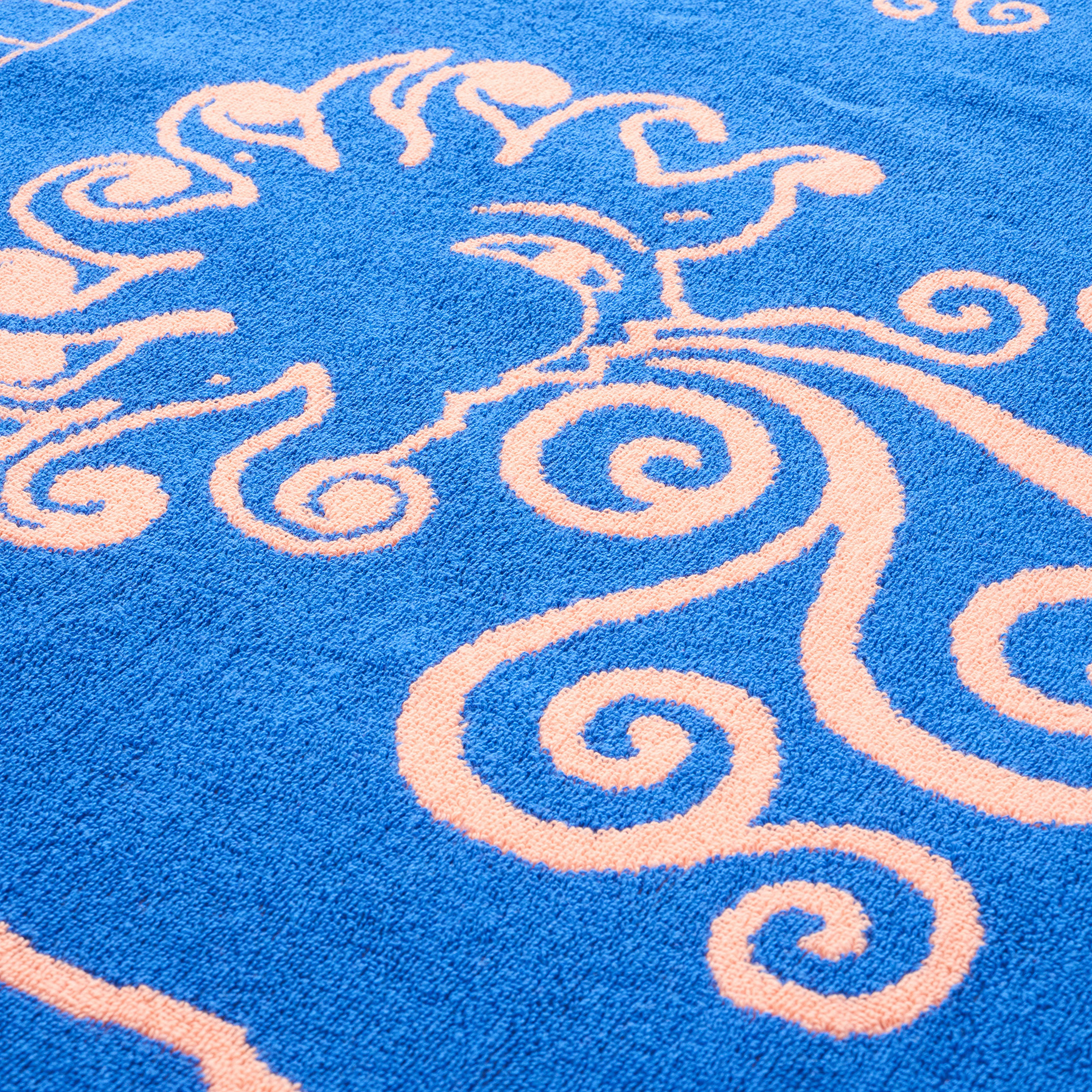 Tabea Pamuk Plaj Havlusu 90x150 Cm Mavi-somon