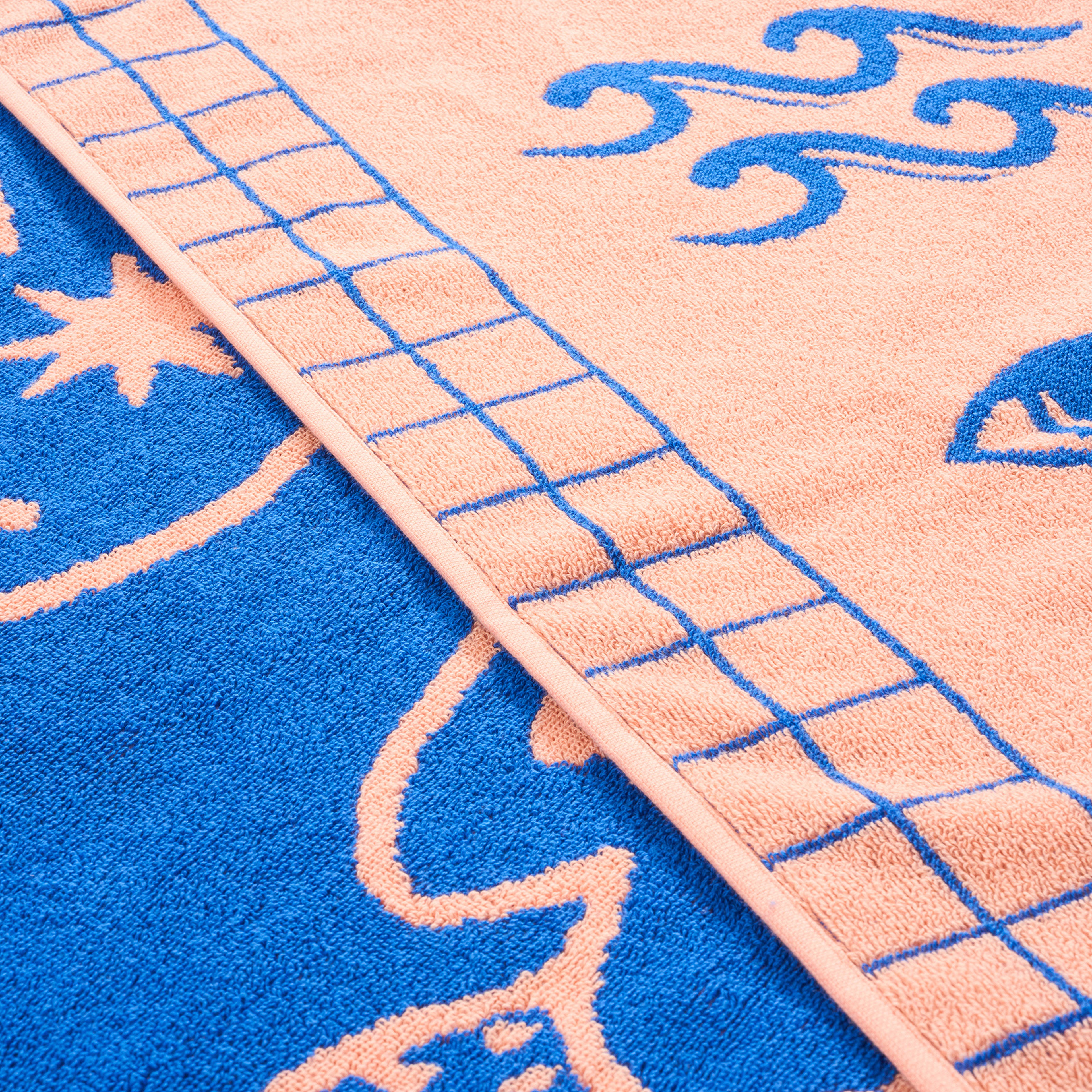 Tabea Pamuk Plaj Havlusu 90x150 Cm Mavi-somon