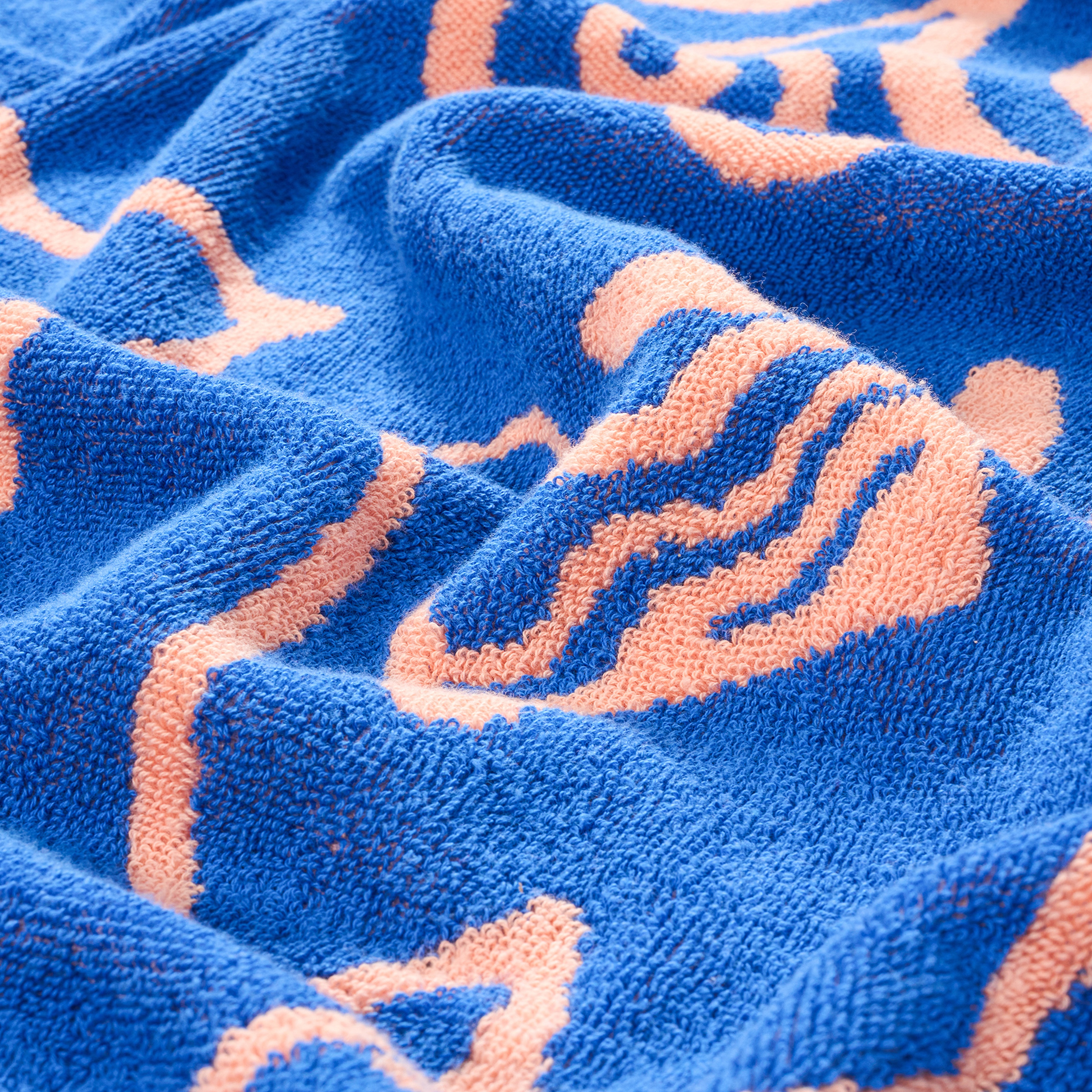 Tabea Pamuk Plaj Havlusu 90x150 Cm Mavi-somon