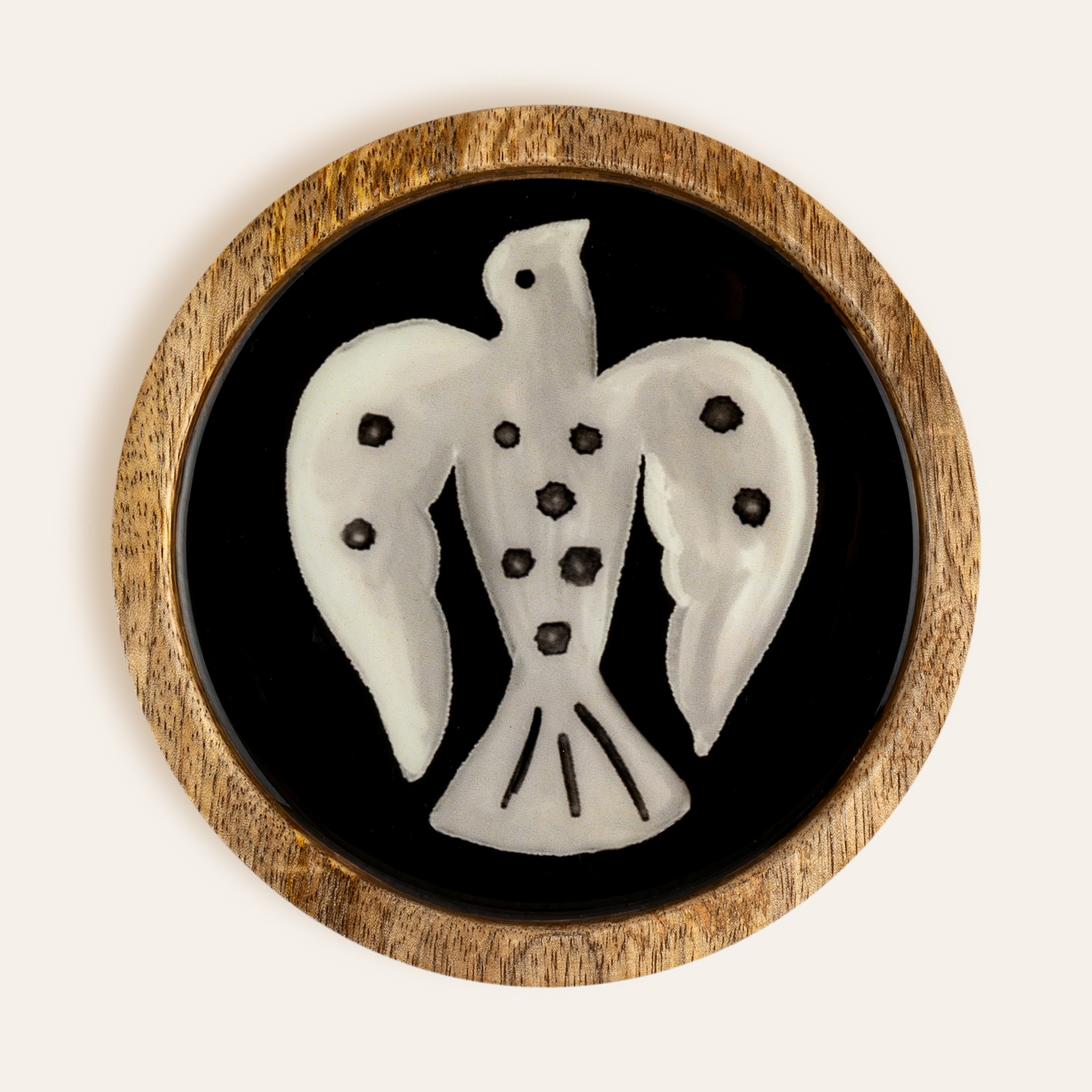 Lakrı Mango Ağacı Bardak Altlığı 12x12 Cm Sarı