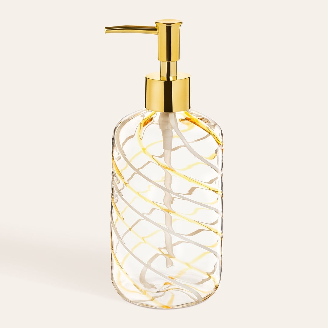 Nanjıng Borosilikat Cam Sıvı Sabunluk 8x8x20.5 Cm Renkli