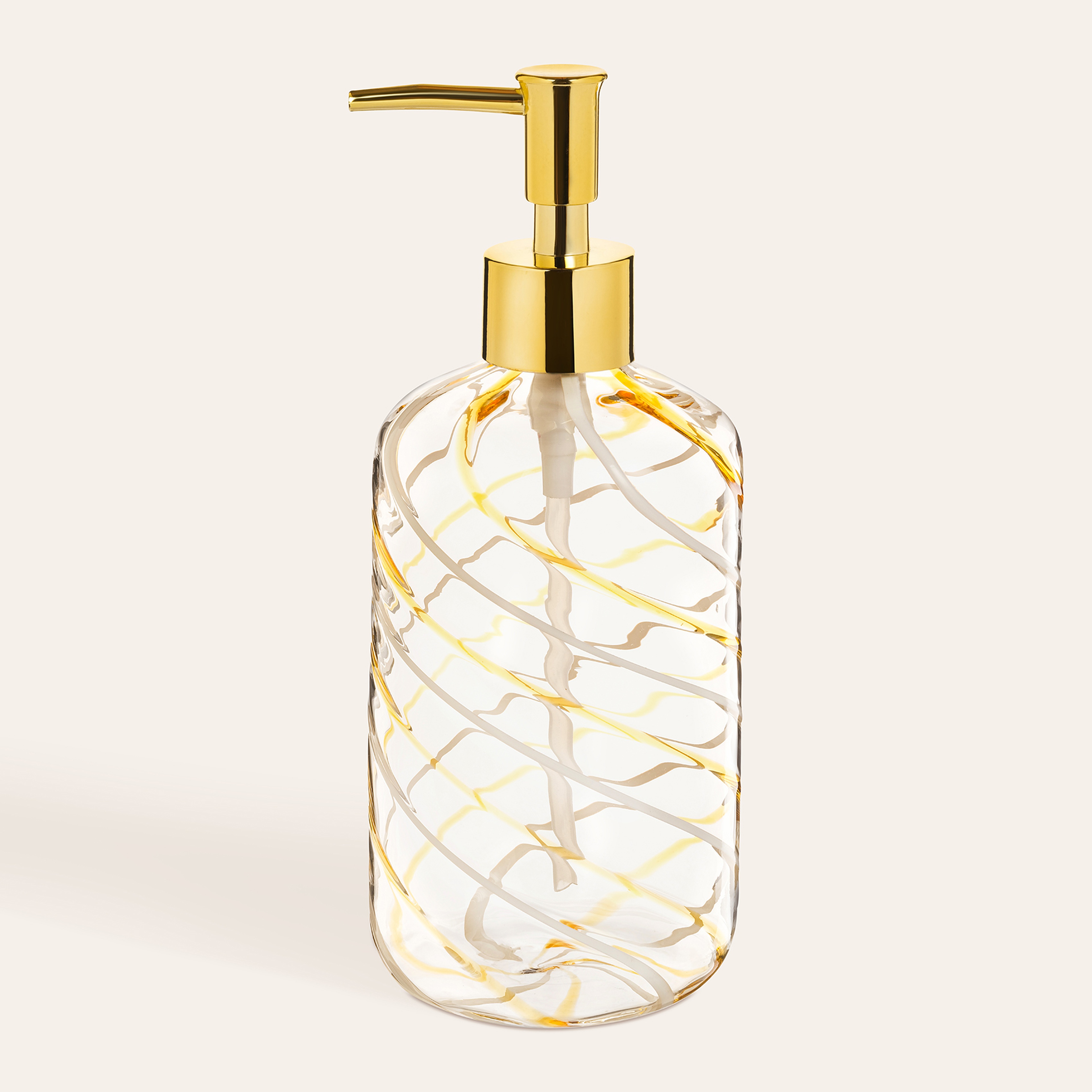 Nanjıng Borosilikat Cam Sıvı Sabunluk 8x8x20.5 Cm Renkli