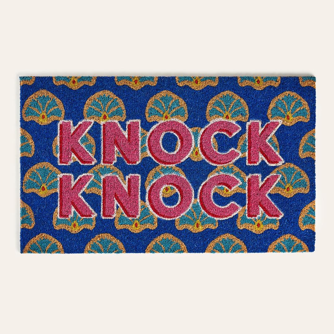 Kerala Coır Kapı Önü Paspası 45x75 Cm Mavi