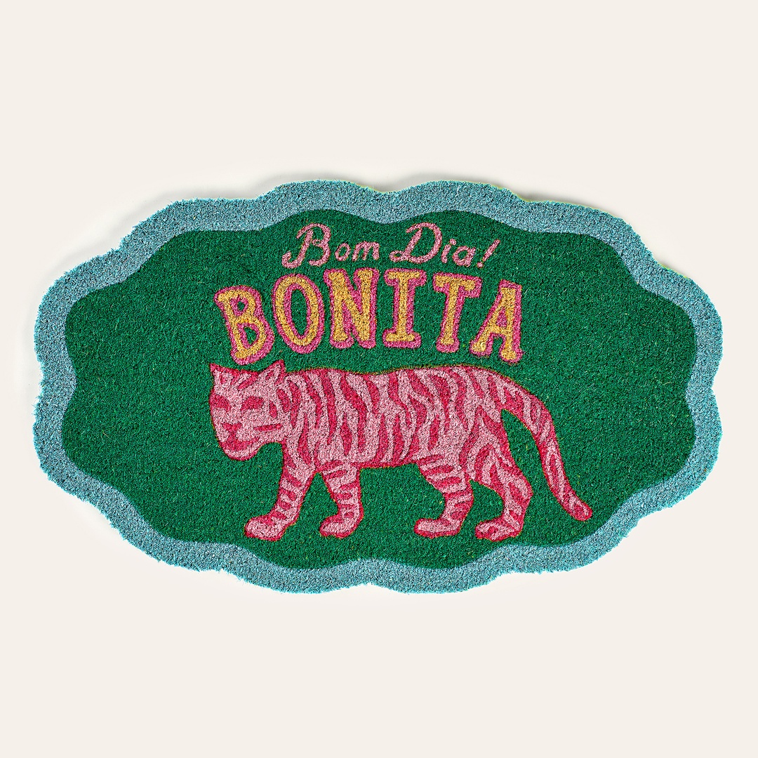 Kerala Coır Kapı Önü Paspası 45x75 Cm Koyu Yeşil