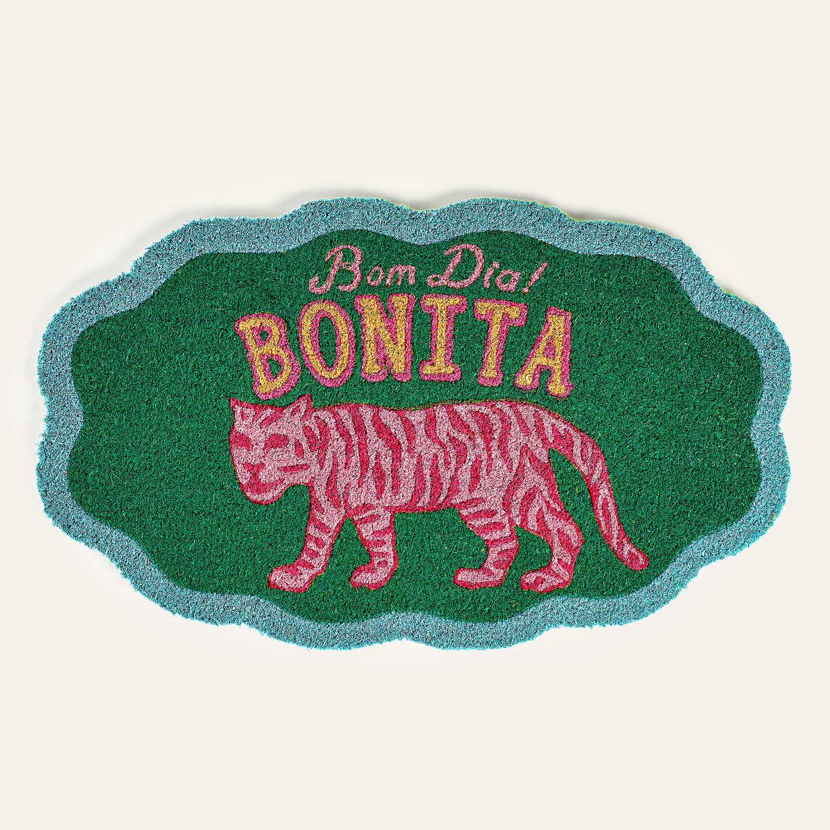 Kerala Coır Kapı Önü Paspası 45x75 Cm Koyu Yeşil