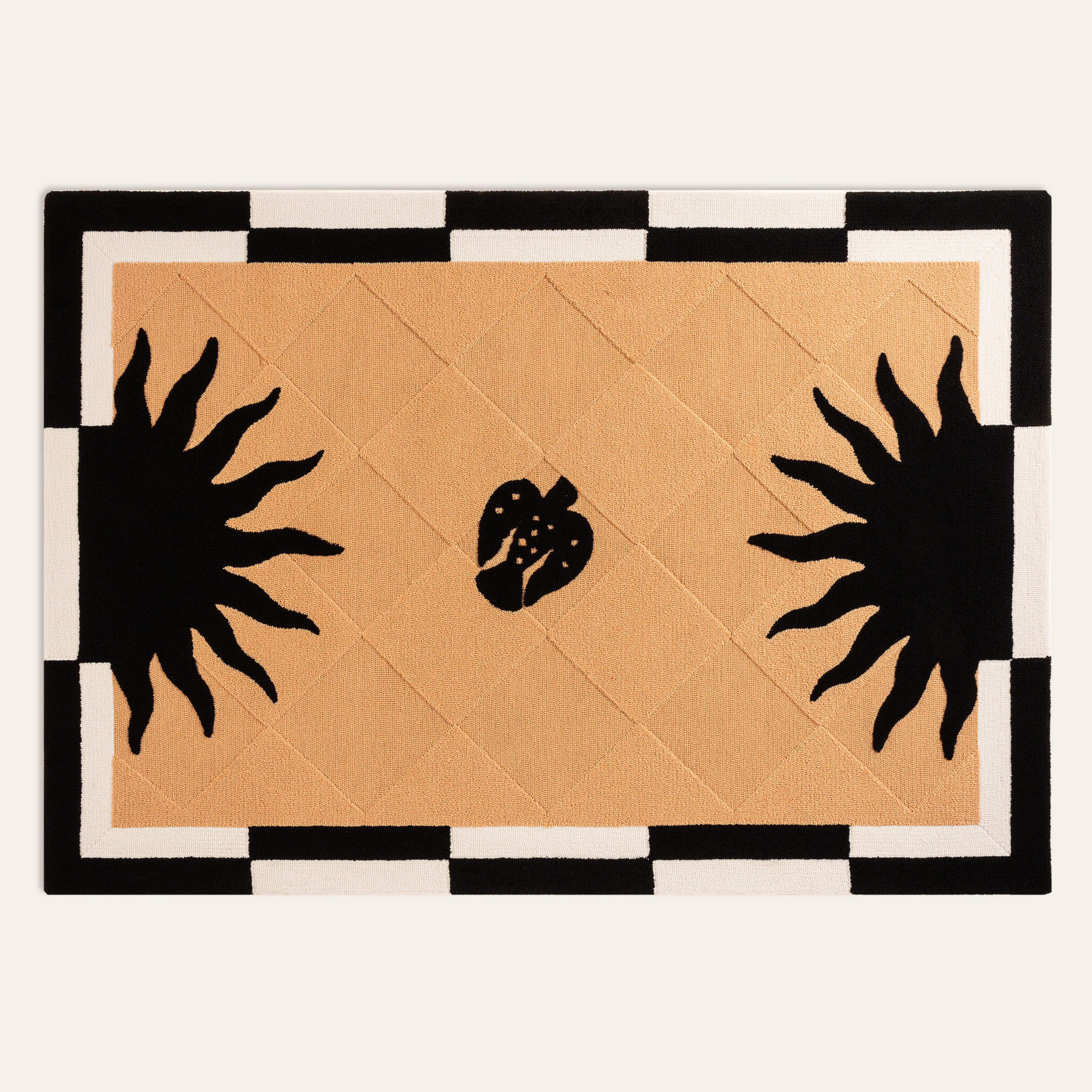 Laxıa Rölyef Polyester Halı 160x230 Cm Bej