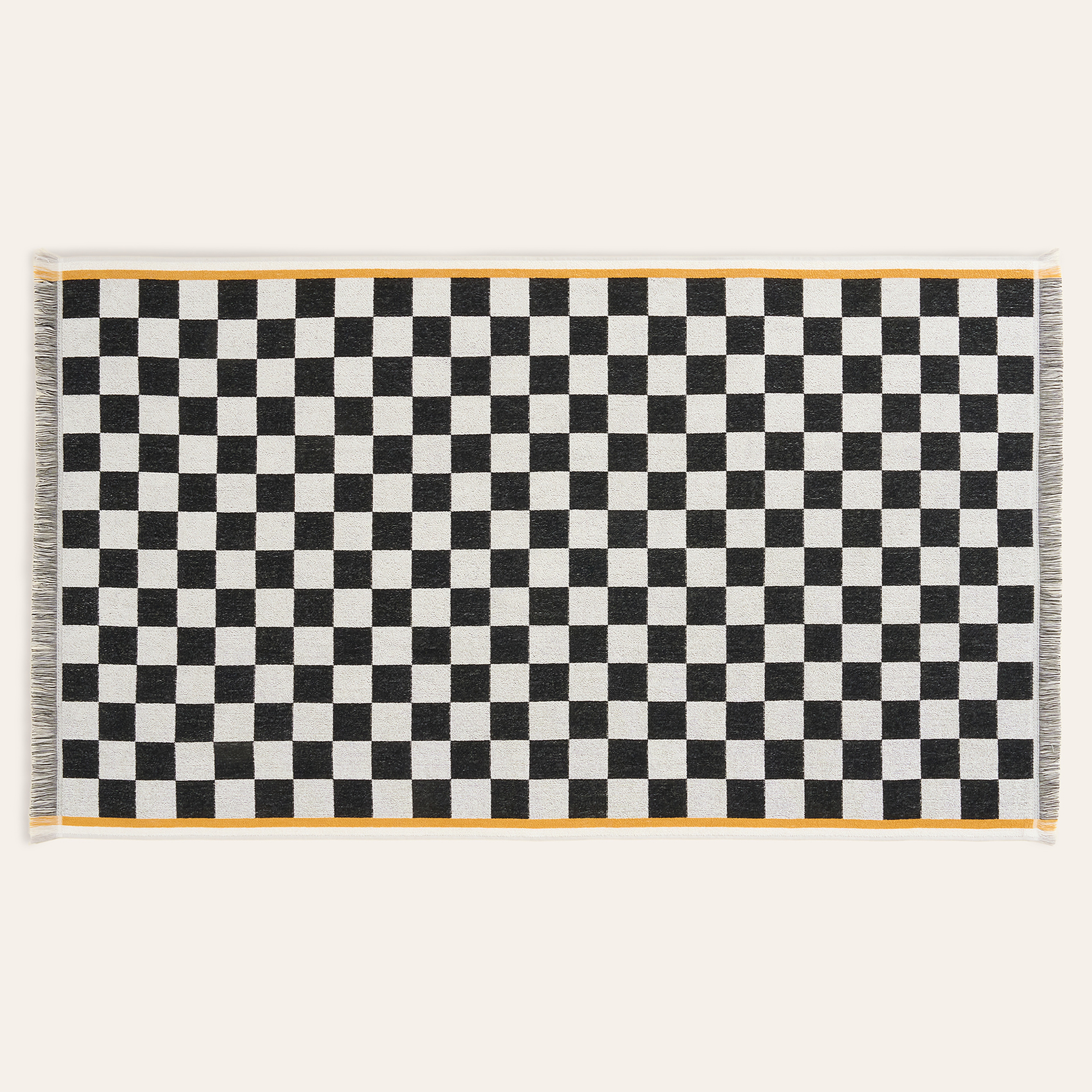 Vıseu Siyah-ekru Plaj Havlusu 90x150 Cm