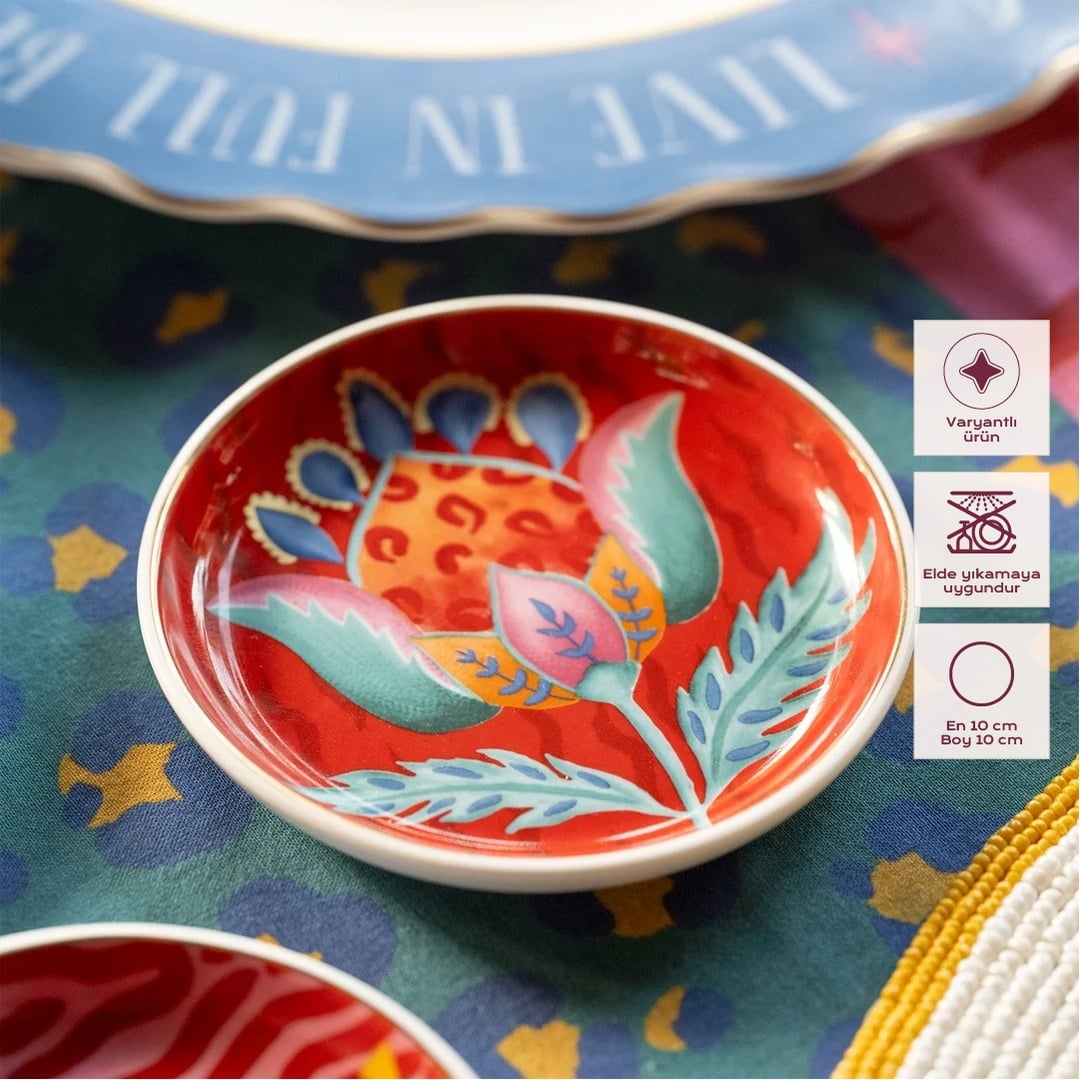 Luohu Porselen Tabak 10 Cm Renkli