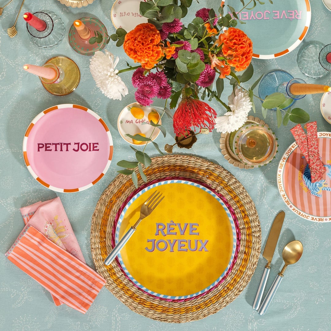 Luohu Porselen Yemek Tabağı 27 Cm Renkli