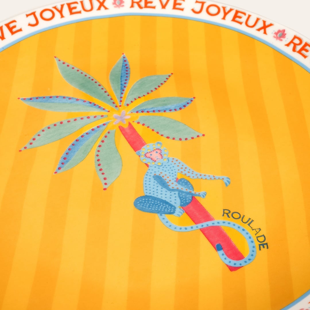 Luohu Porselen Pasta Tabağı 21 Cm Renkli