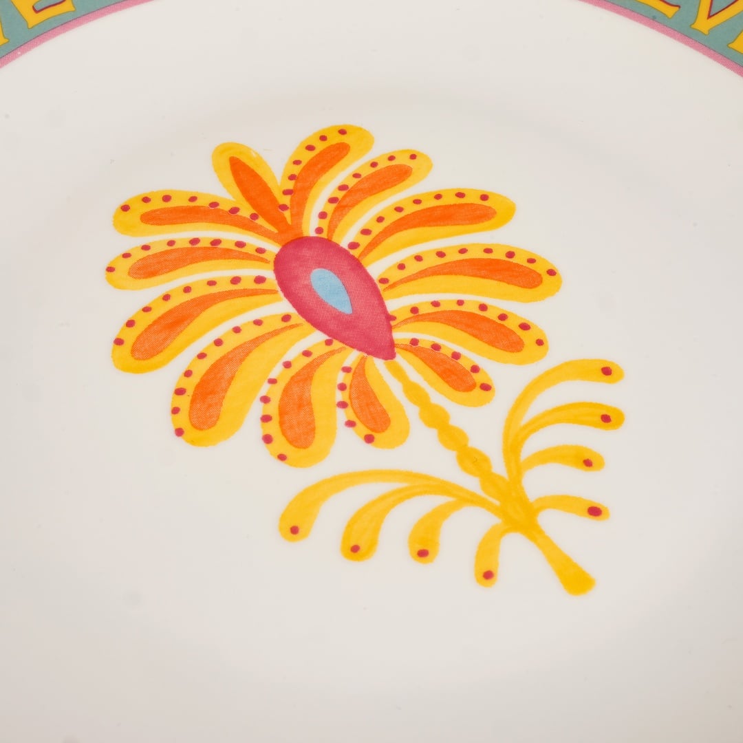 Luohu Porselen Pasta Tabağı 21 Cm Renkli