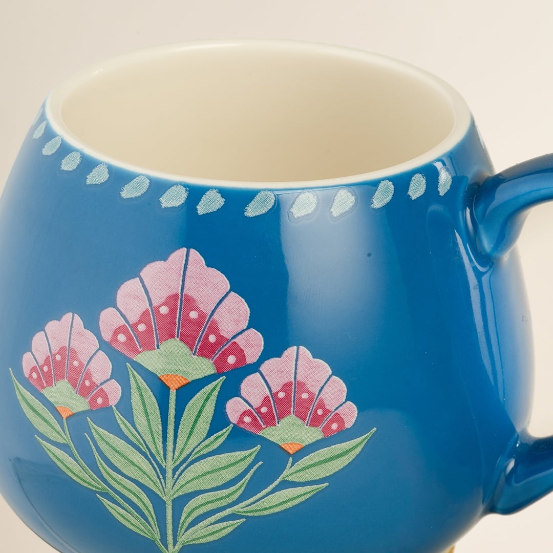 Luohu Porselen Kupa 400 Ml Mavi